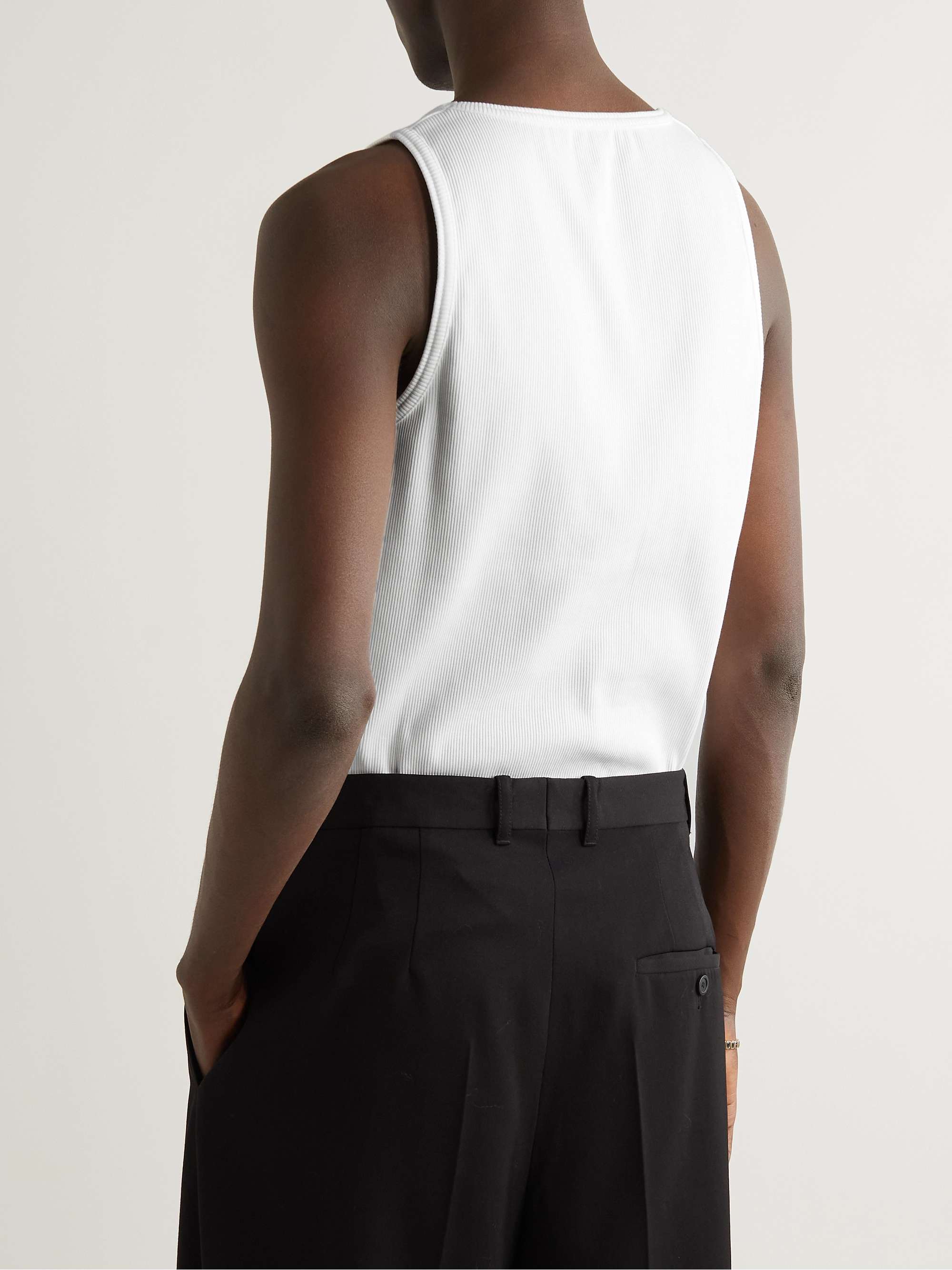 BOTTEGA VENETA Ribbed Cotton-Blend Tank Top