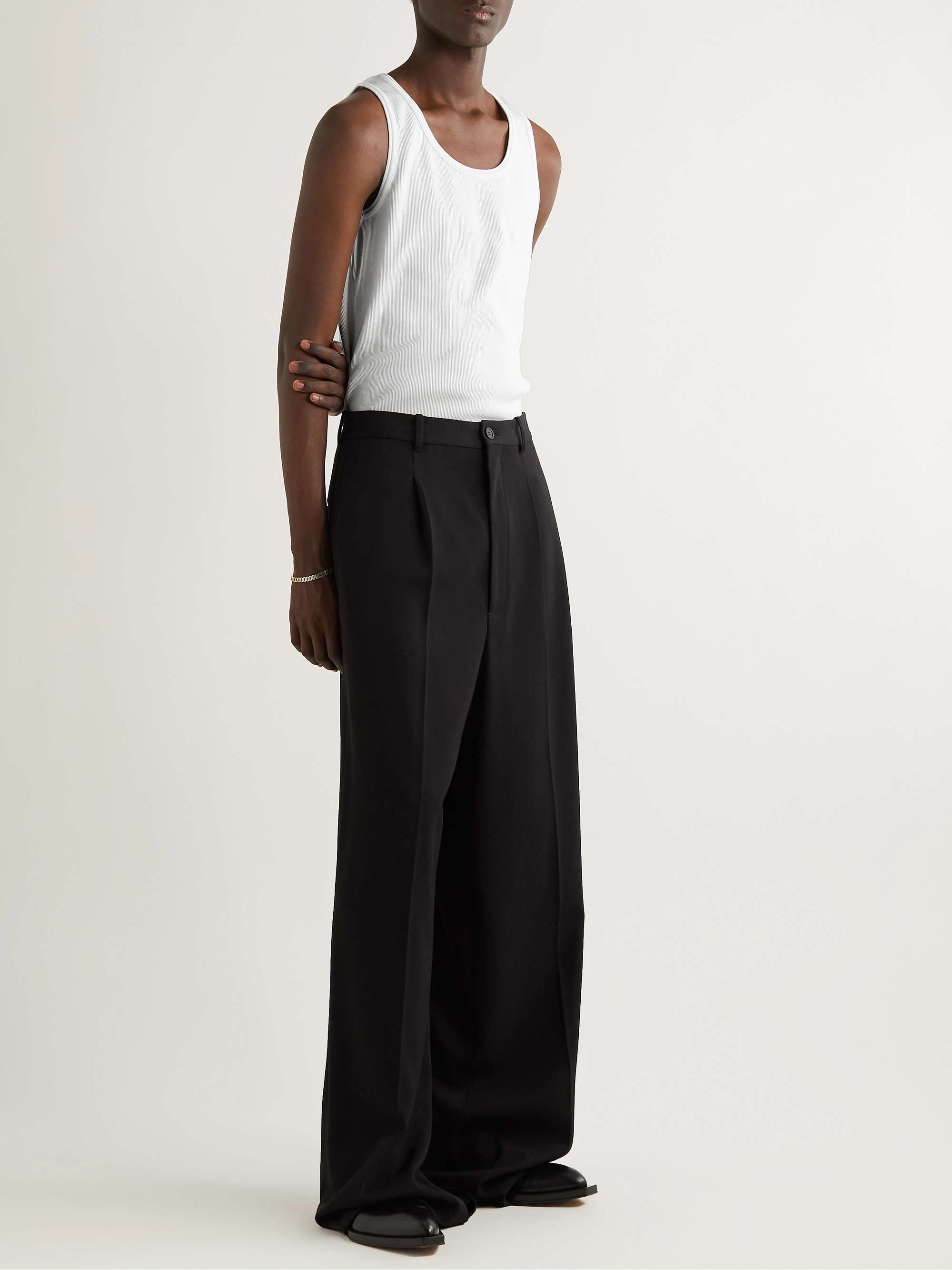 BOTTEGA VENETA Ribbed Cotton-Blend Tank Top