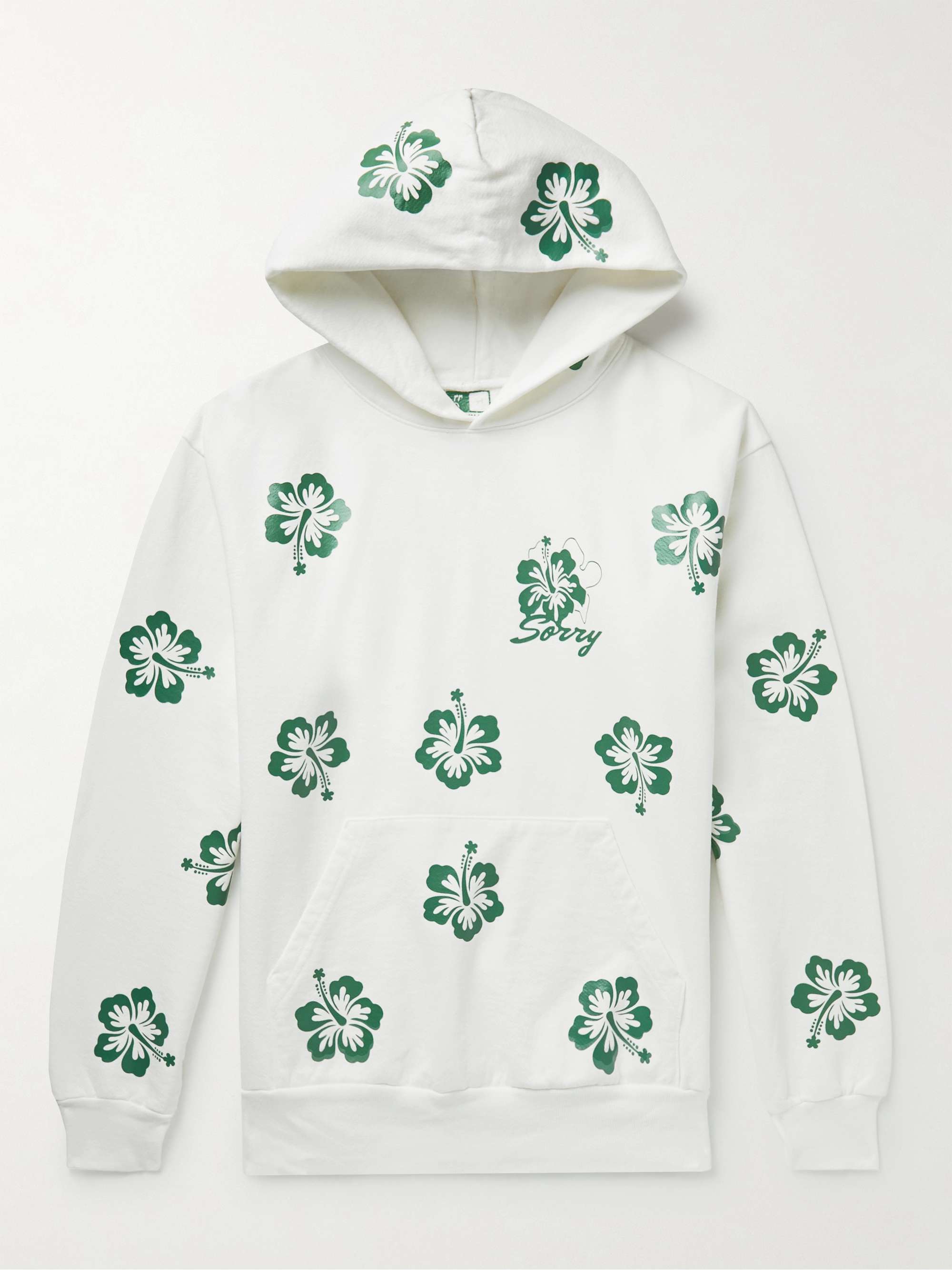 SORRY IN ADVANCE Floral-Print Cotton-Jersey Hoodie for Men