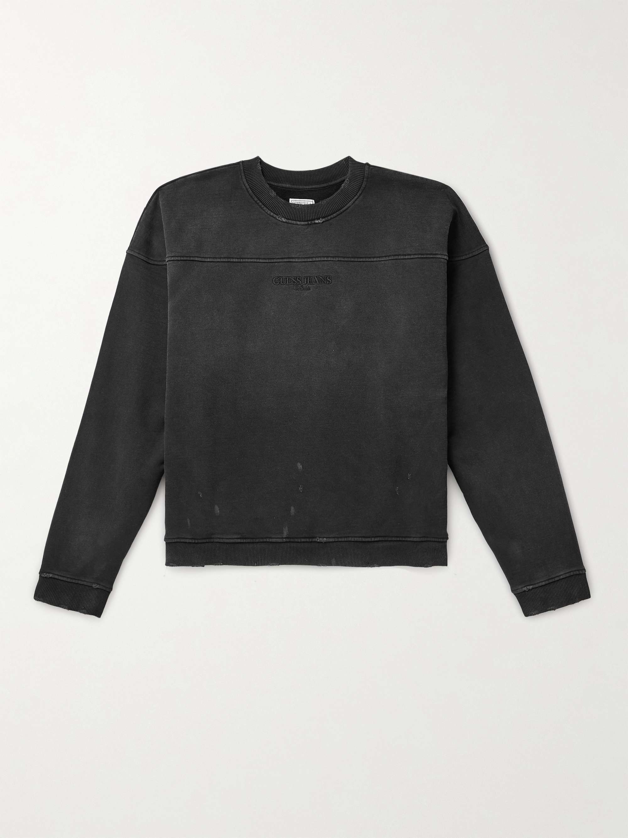 Men's black guess sweatshirt Clearance