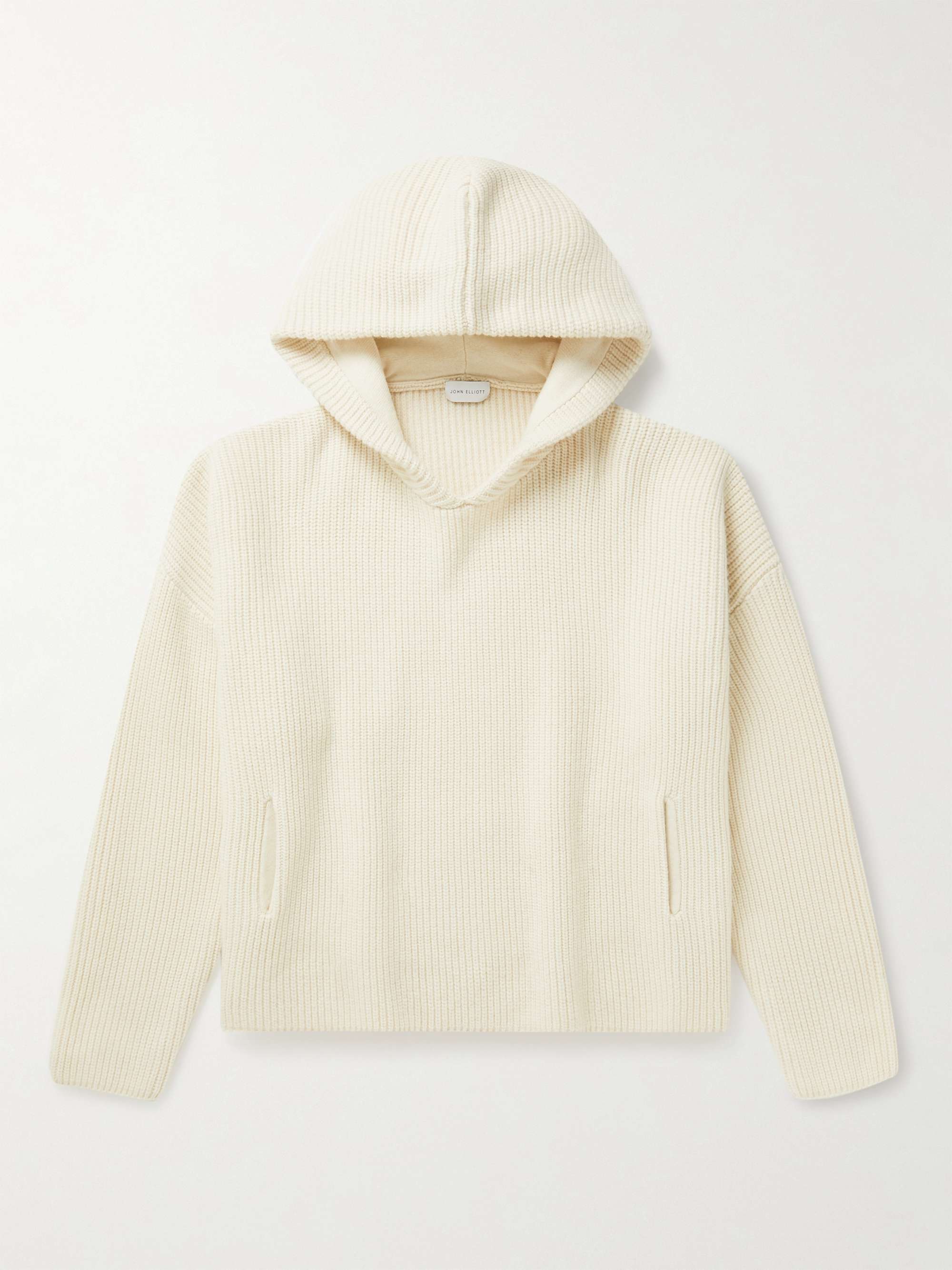 JOHN ELLIOTT Dakota Ribbed Wool Hoodie for Men | MR PORTER