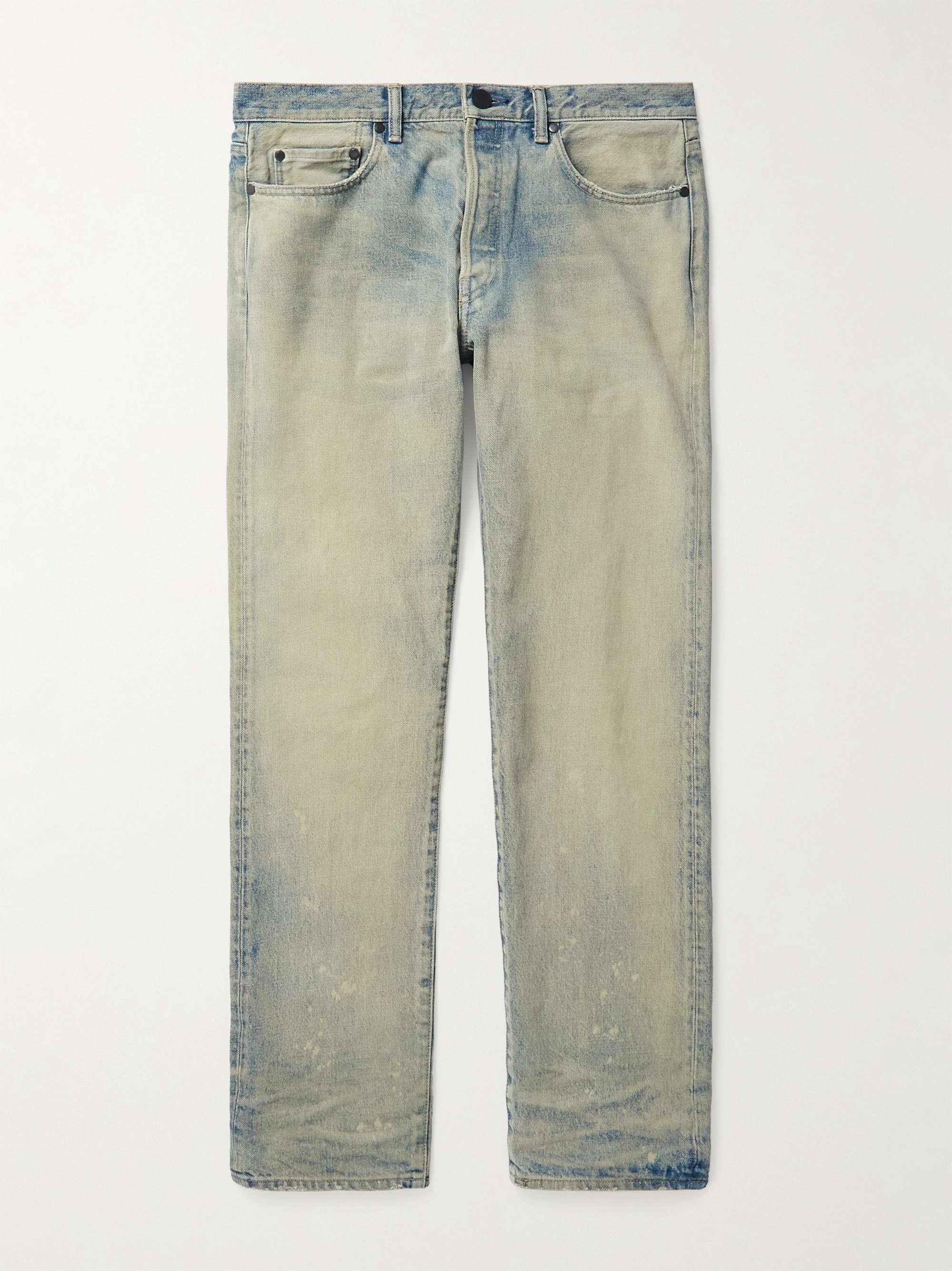 JOHN ELLIOTT The Daze Slim-Fit Bleached Denim Jeans for Men | MR