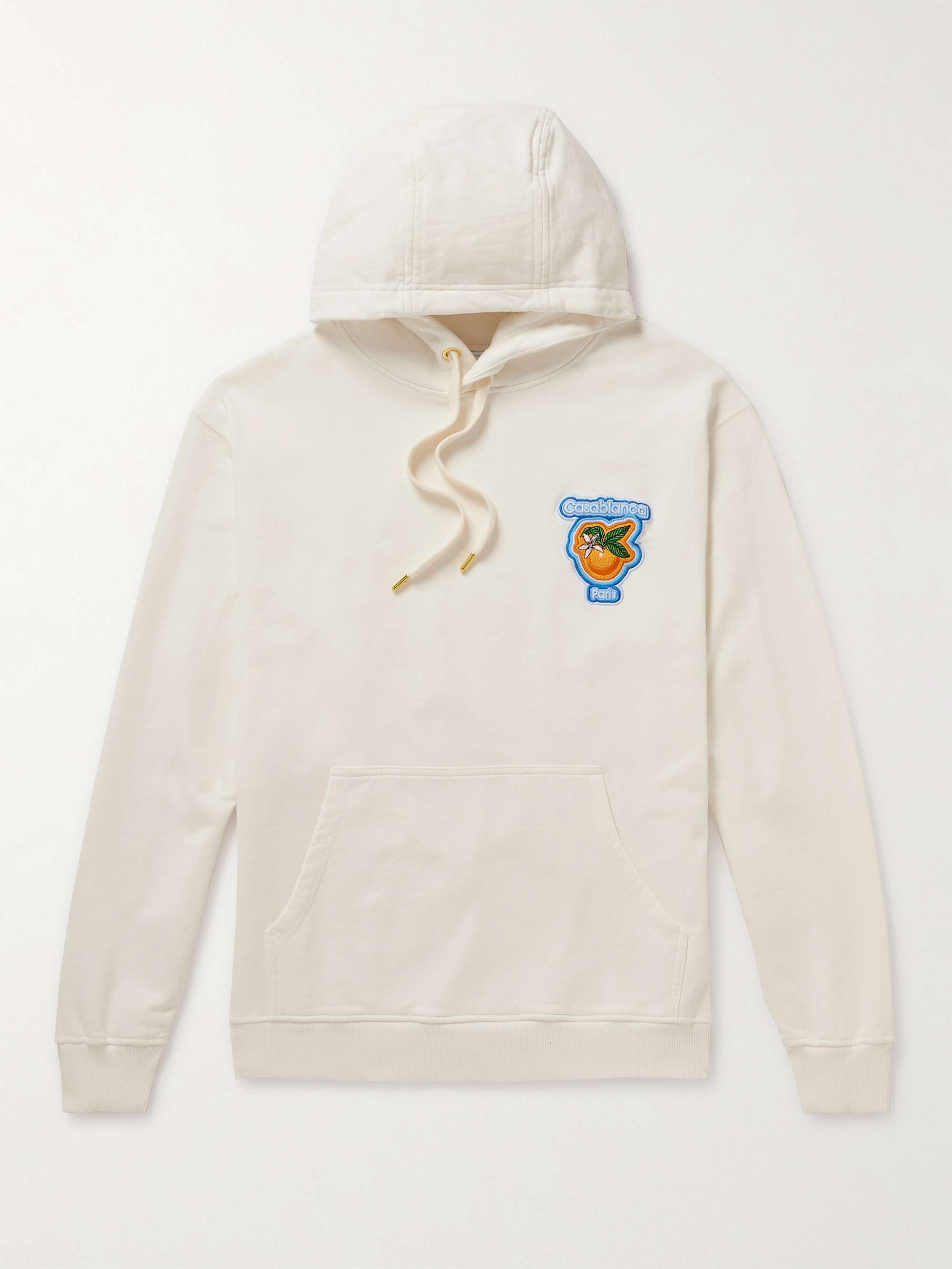 CASABLANCA Embroidered Cotton-Jersey Hoodie for Men | MR PORTER