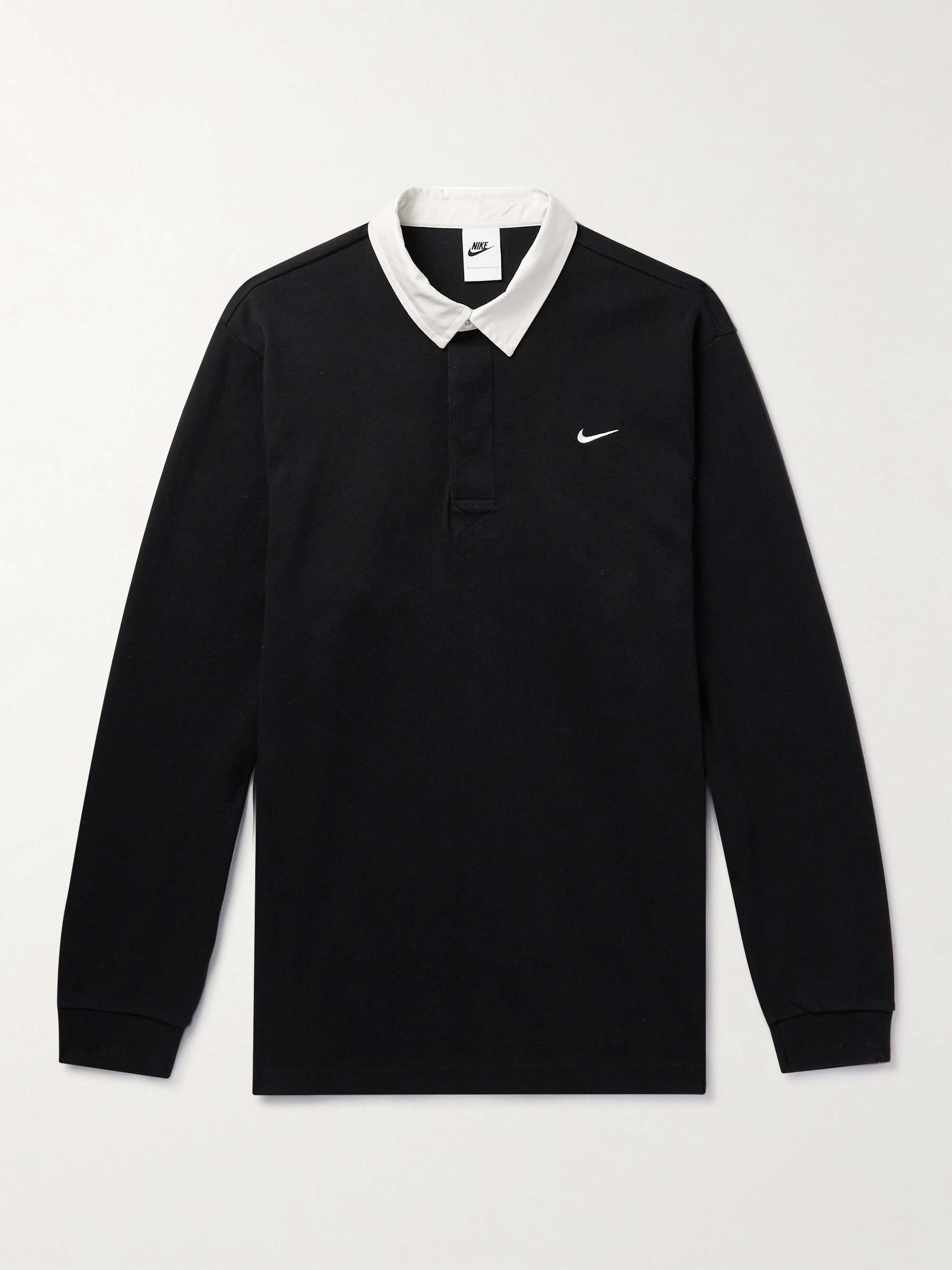 NIKE Logo-Embroidered Stretch-Cotton Rugby Polo Shirt MR PORTER