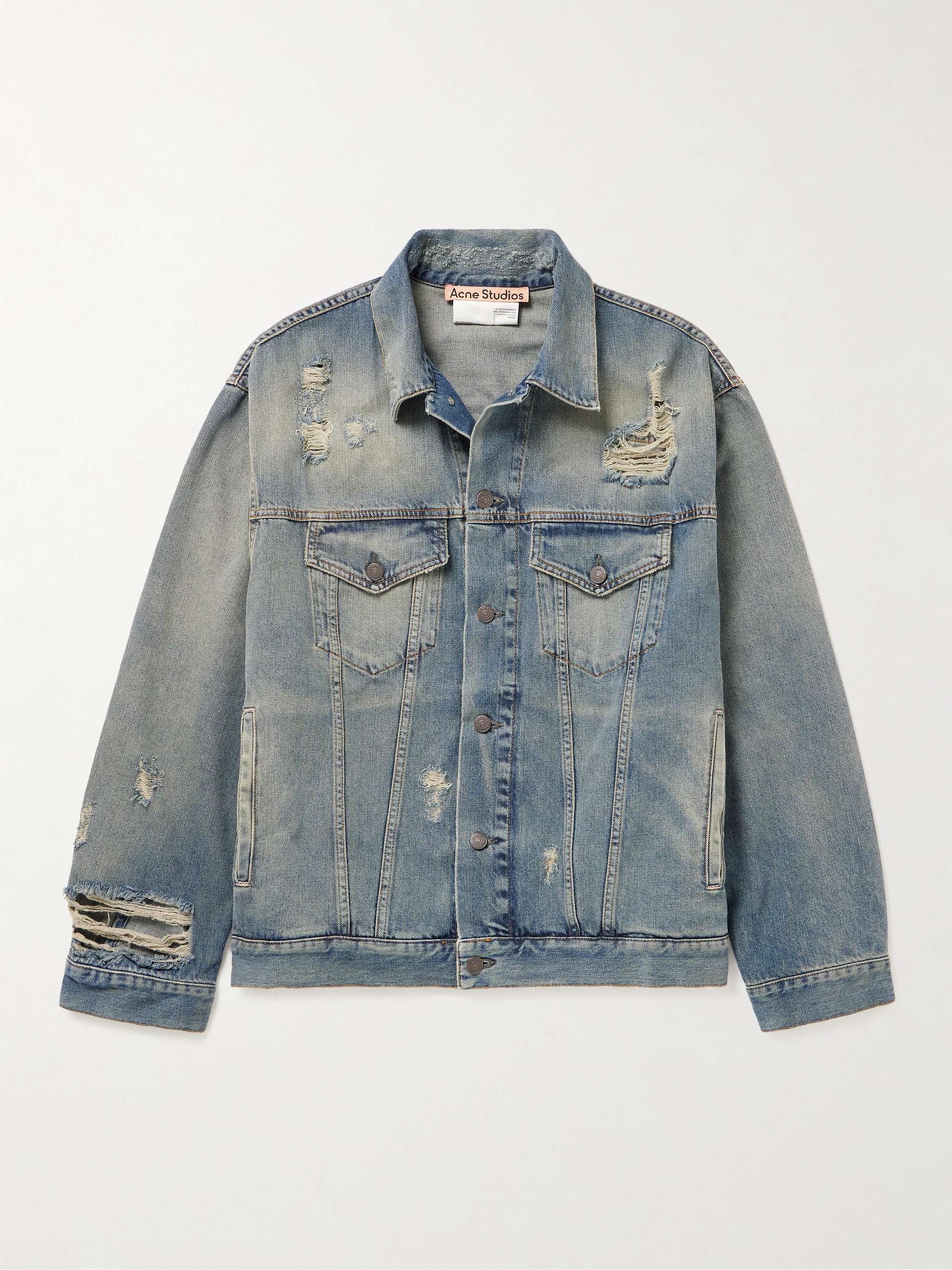 Destroyed Distressed Denim Jacket