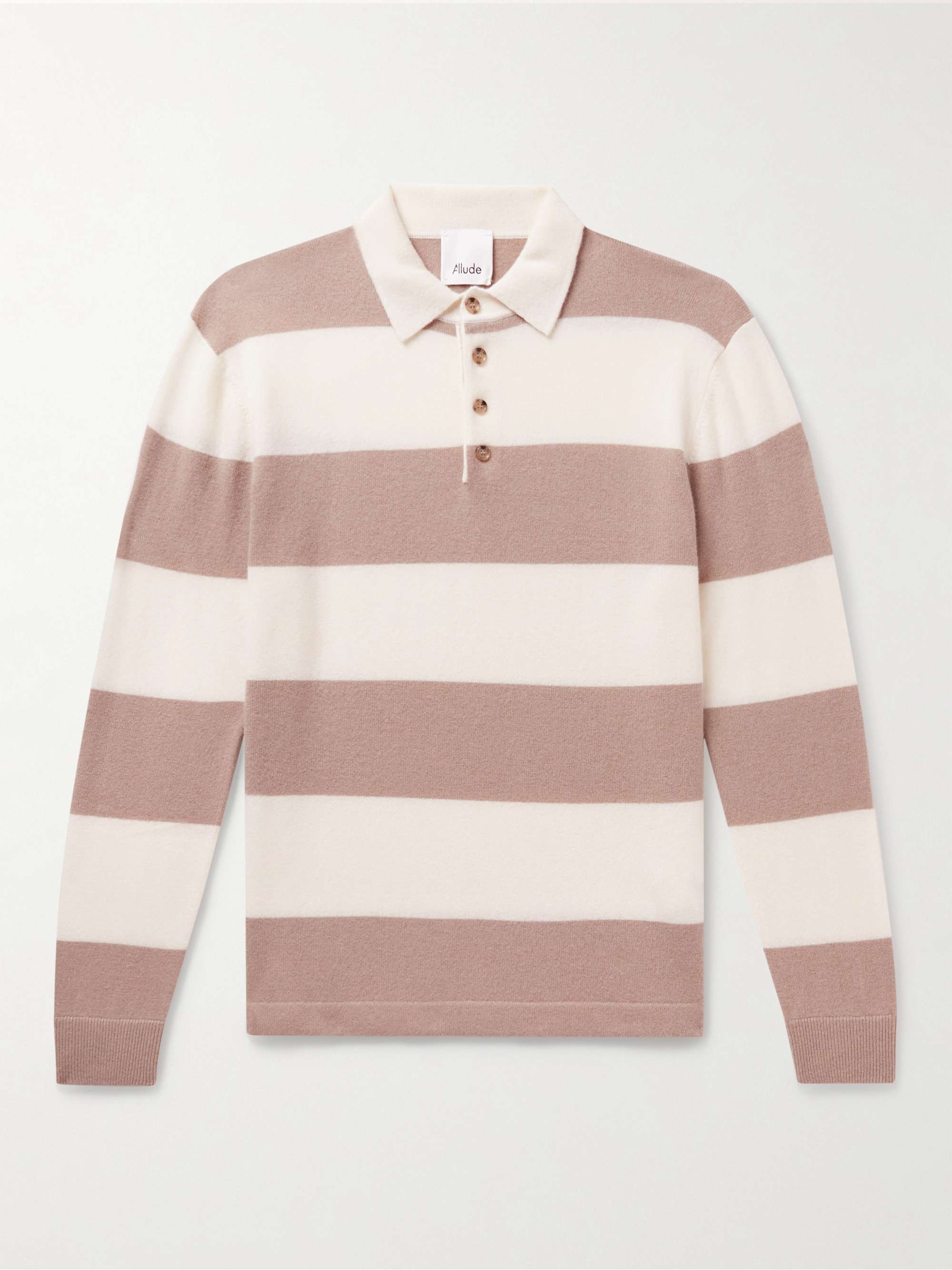 ダブリュ カシミア block pattern polo-