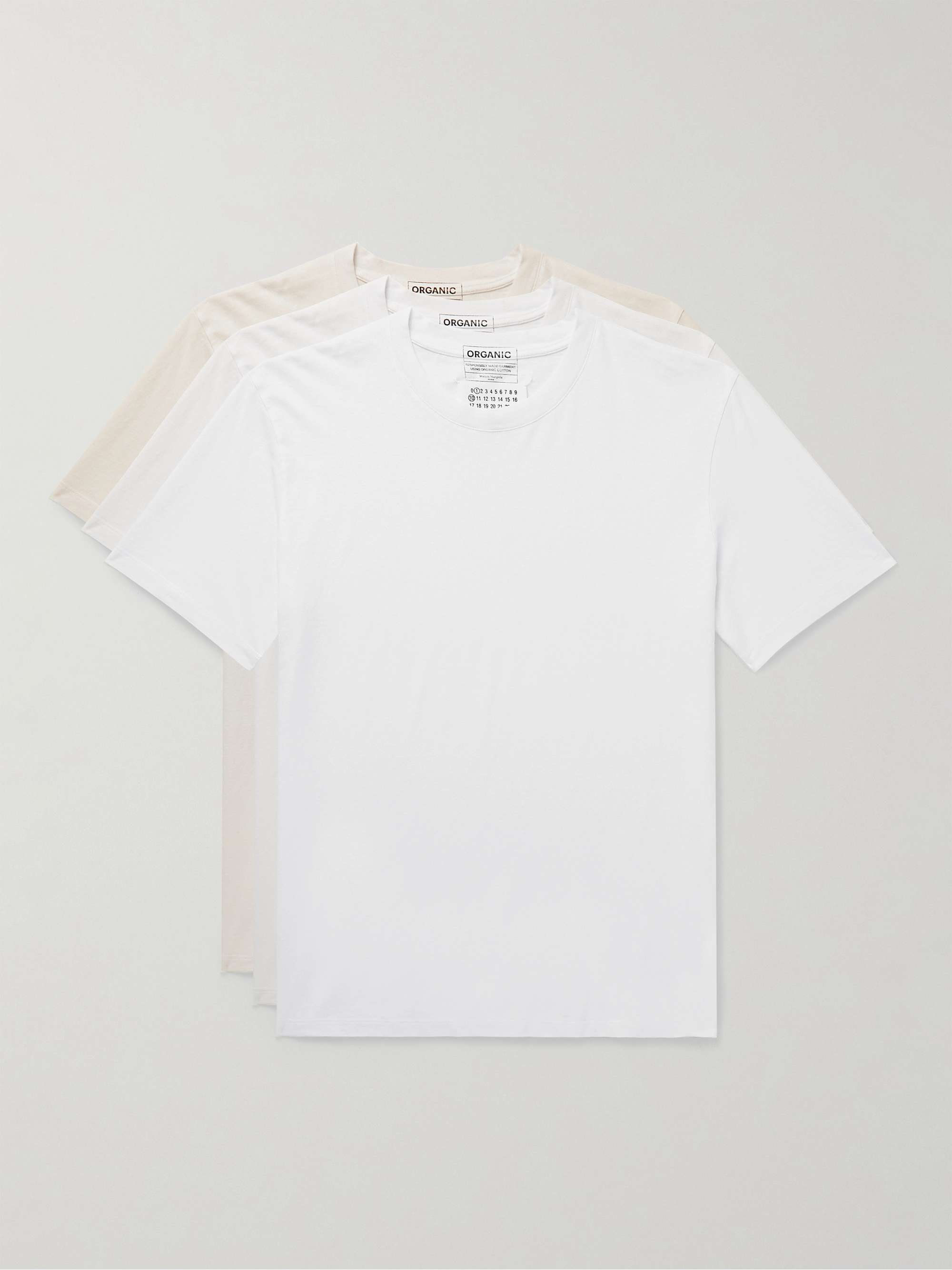 MAISON MARGIELA Three-Pack Organic Cotton-Jersey T-Shirt for Men