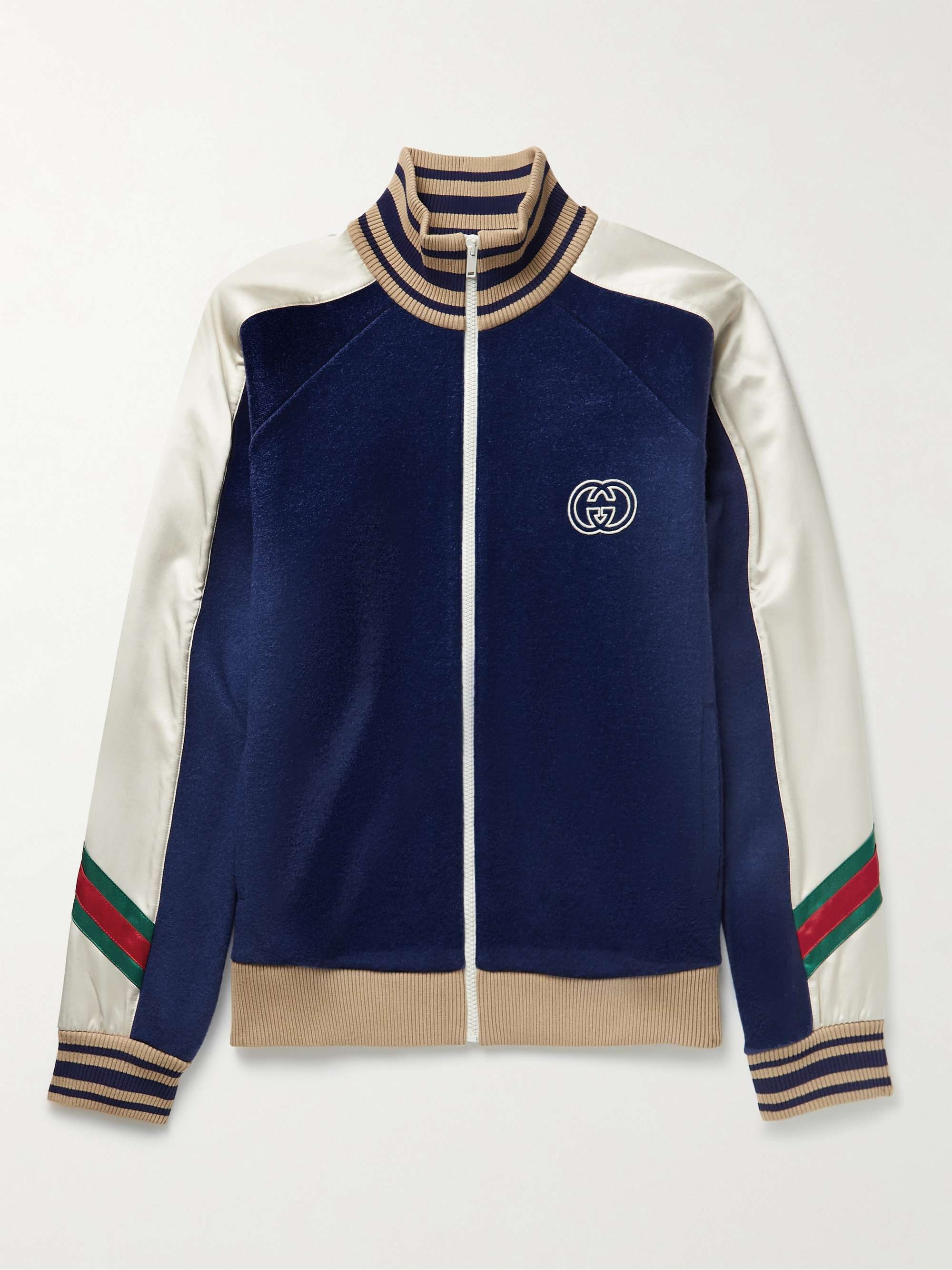 GUCCI Logo-Appliquéd Satin Jacket for Men | MR PORTER