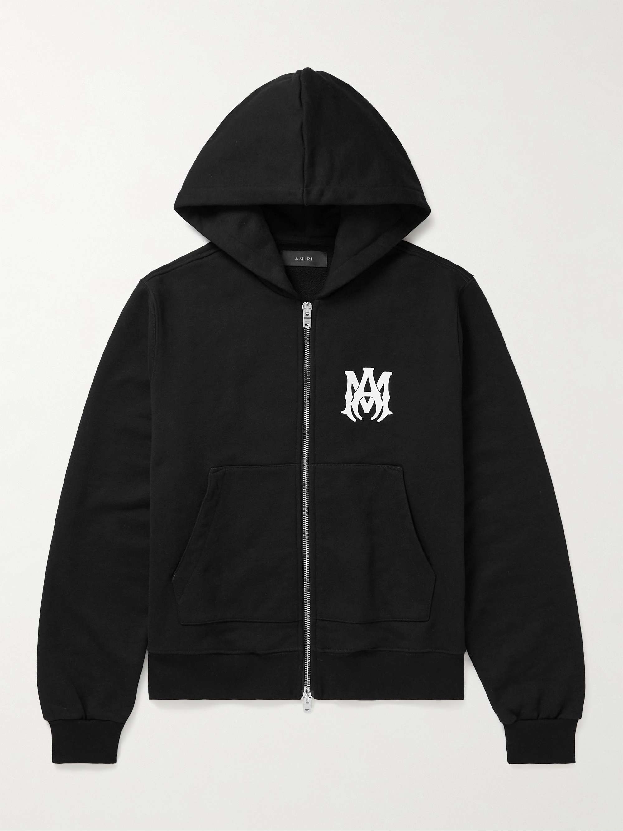 AMIRI MA Core Appliquéd Cotton-Jersey Zip-Up Hoodie for Men | MR PORTER