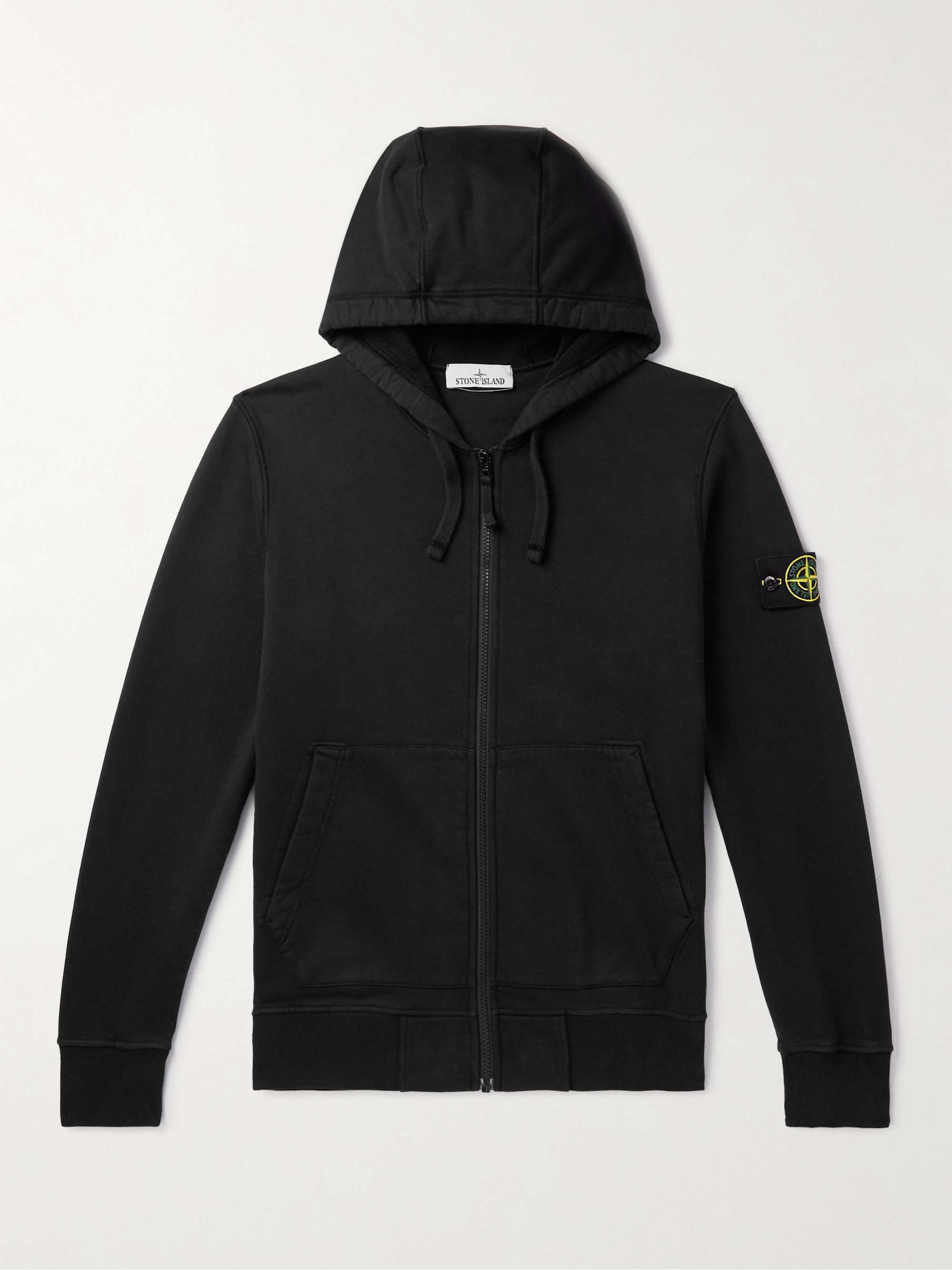 hoodie zippé stone island