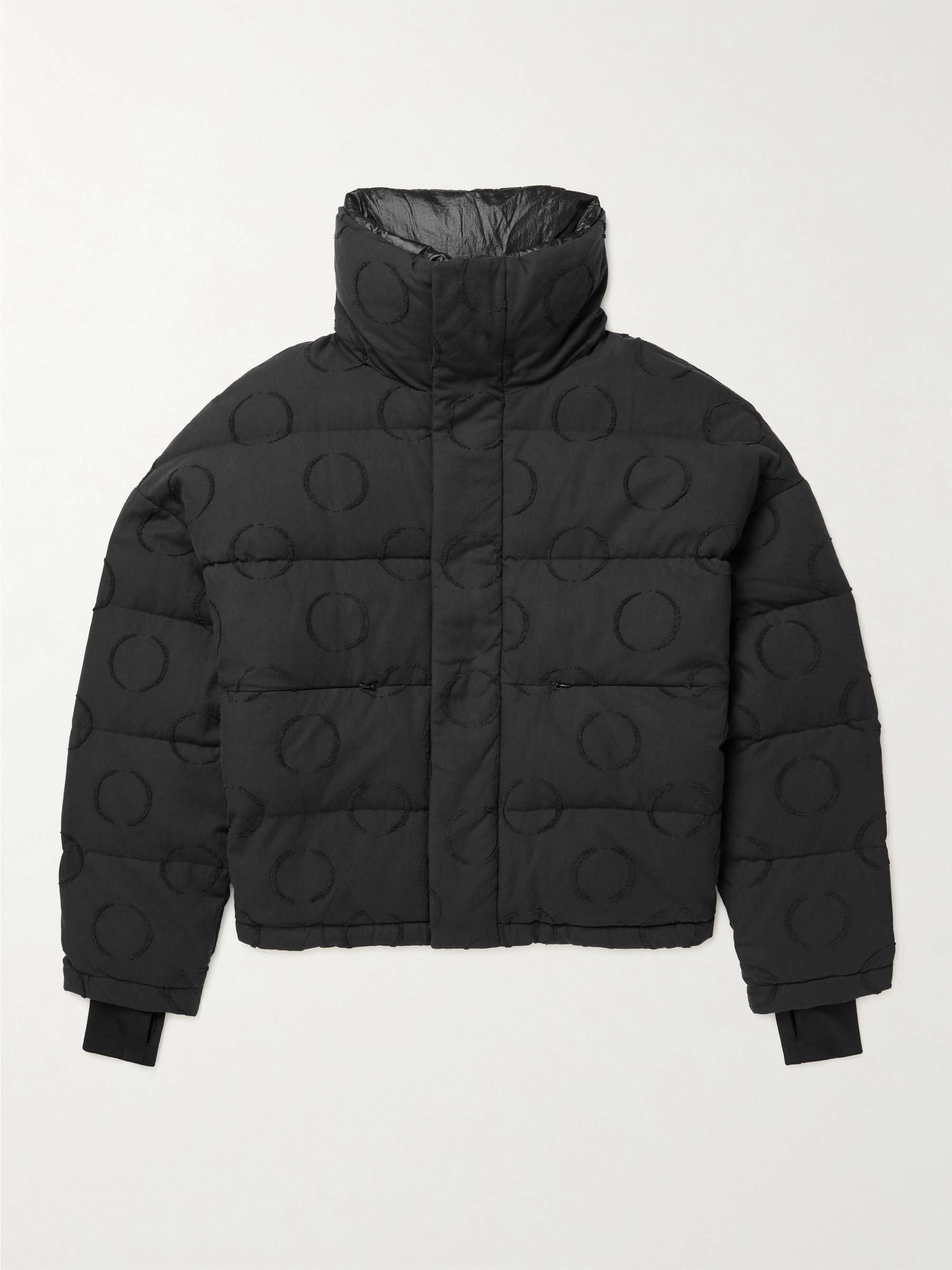 MERELY MADE Quilted Embroidered Cotton-Canvas Down Jacket for Men