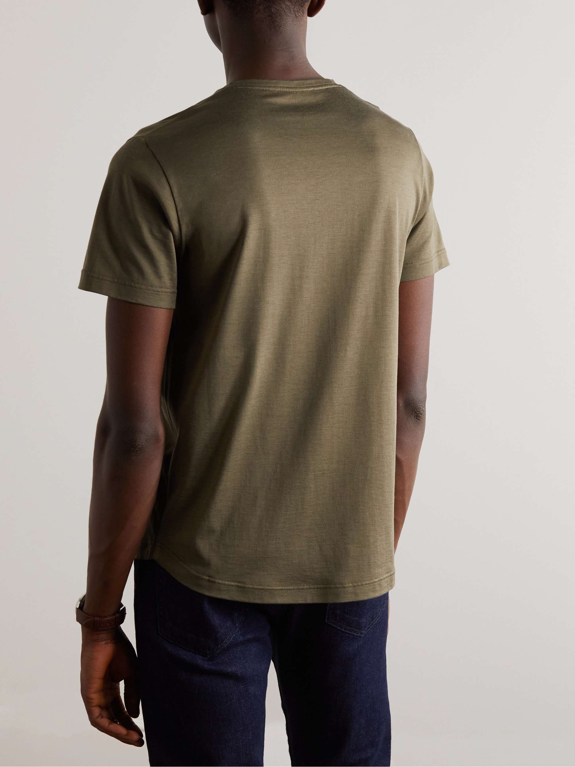 LORO PIANA Slim-Fit Silk and Cotton-Blend Jersey T-Shirt