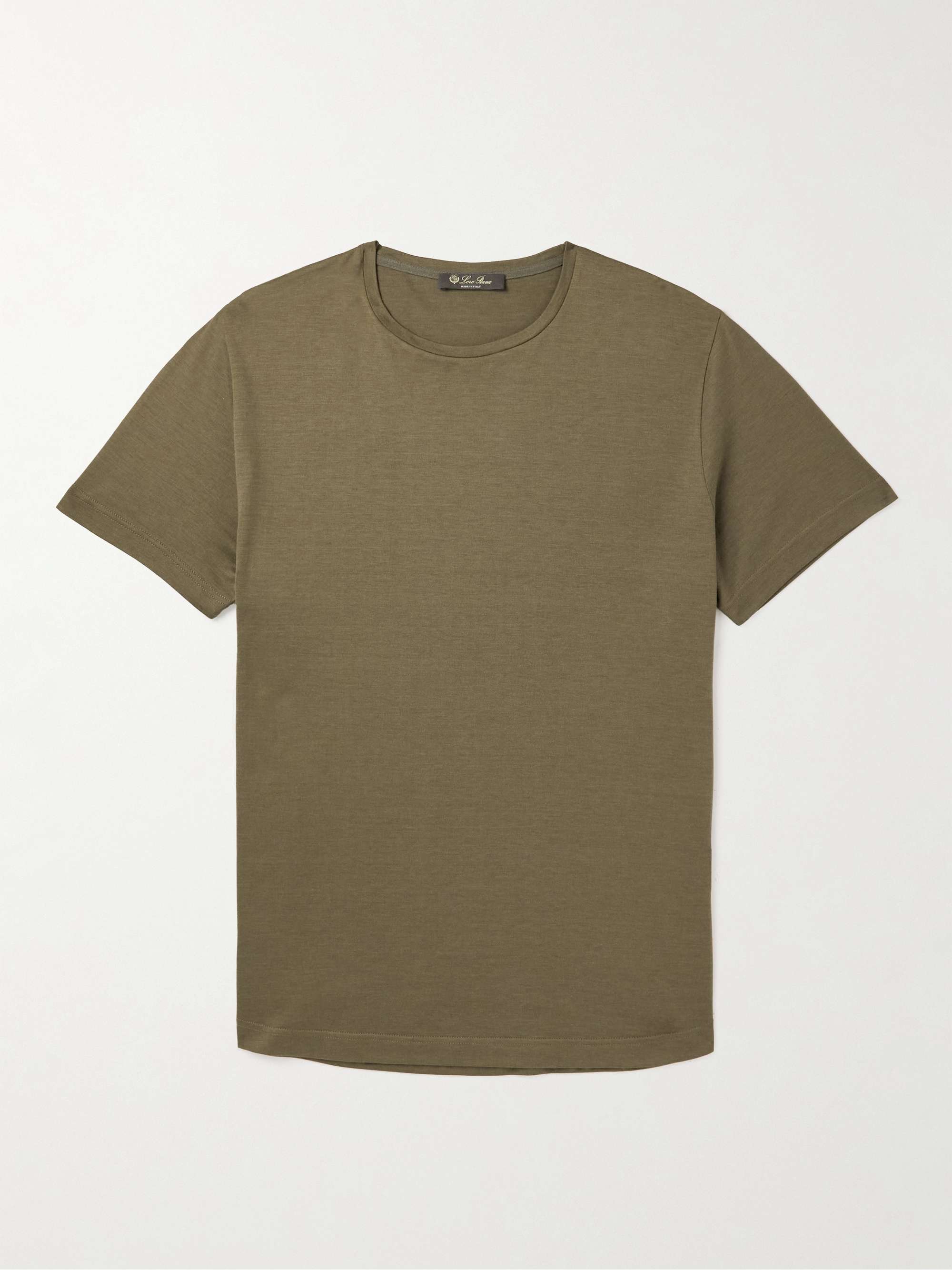 LORO PIANA Slim-Fit Silk and Cotton-Blend Jersey T-Shirt