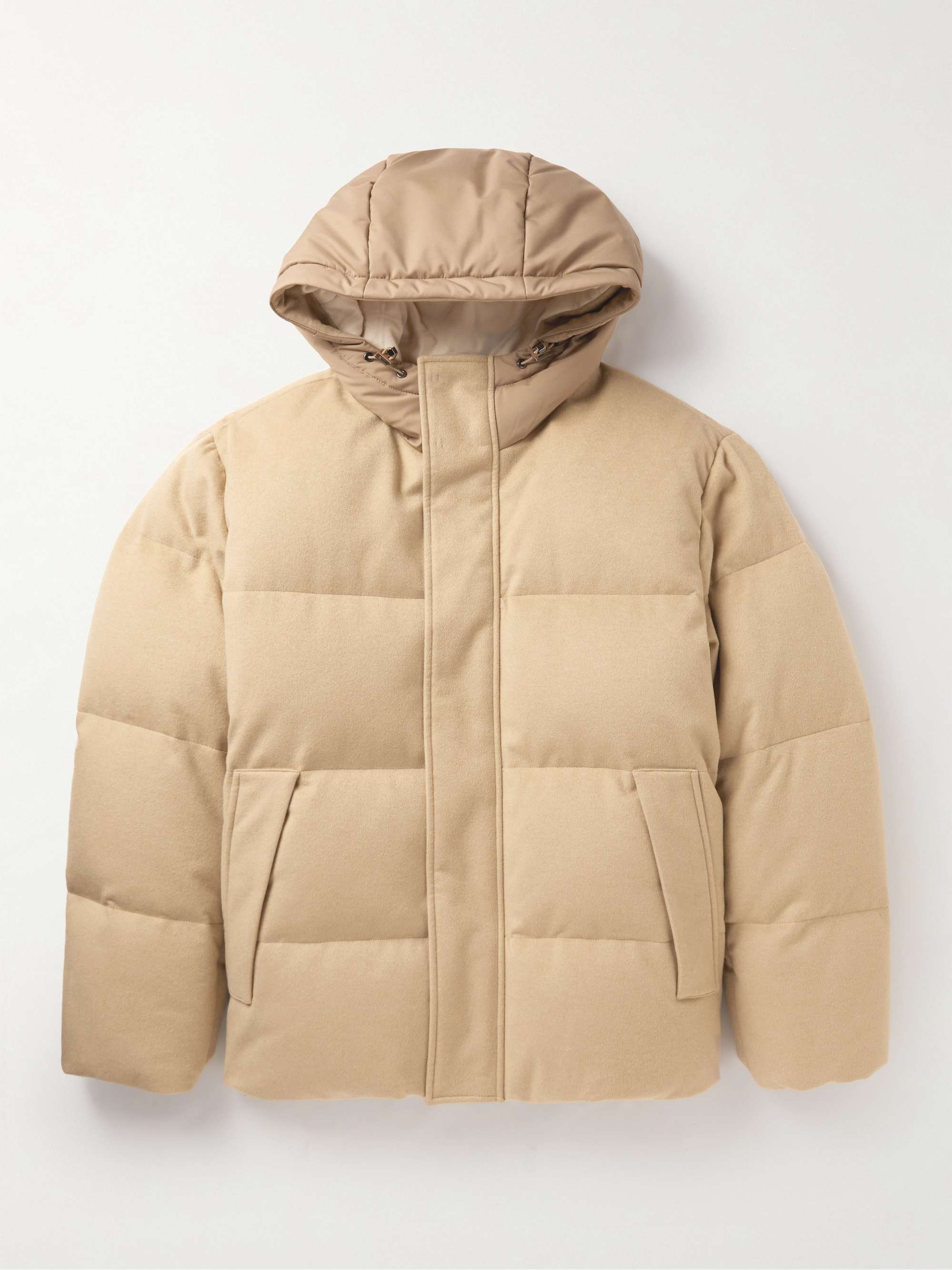 Barrio bajo metálico calificación LORO PIANA Padded Shell-Trimmed Cashmere Hooded Down Jacket | MR PORTER