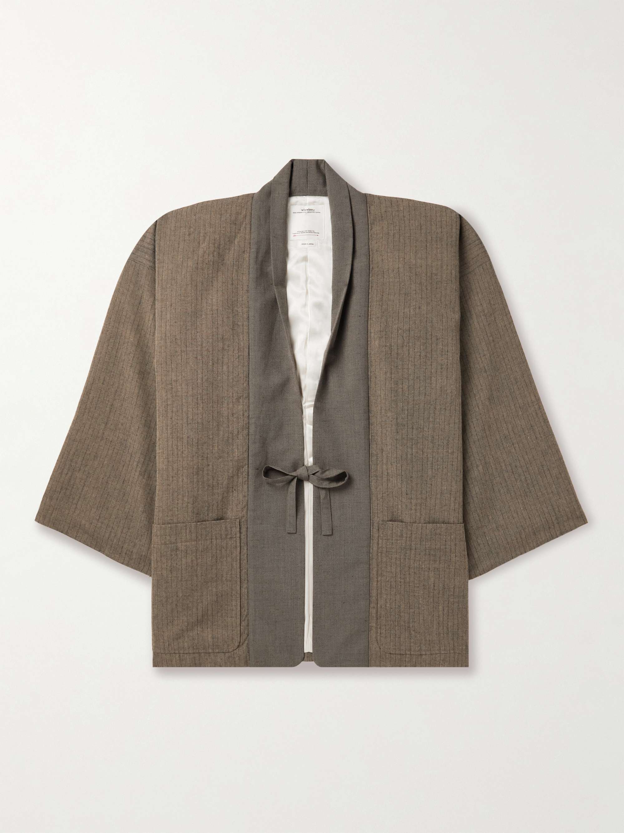 VISVIM Kiyari Striped Padded Wool, Linen and Cotton-Blend Tweed Kimono  Jacket for Men MR PORTER