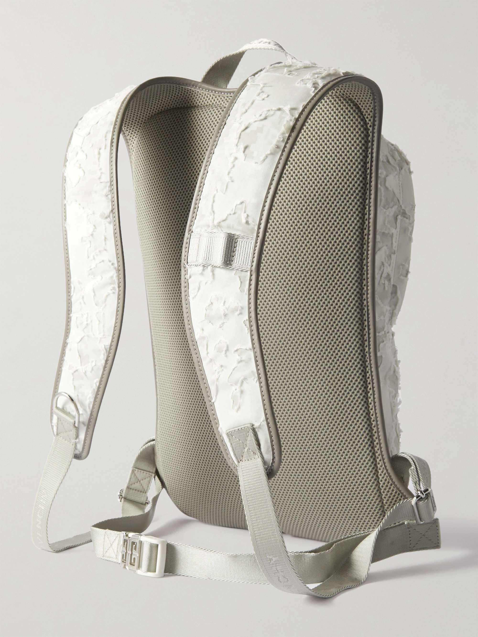 GIVENCHY G-Zip Distressed Shell Backpack