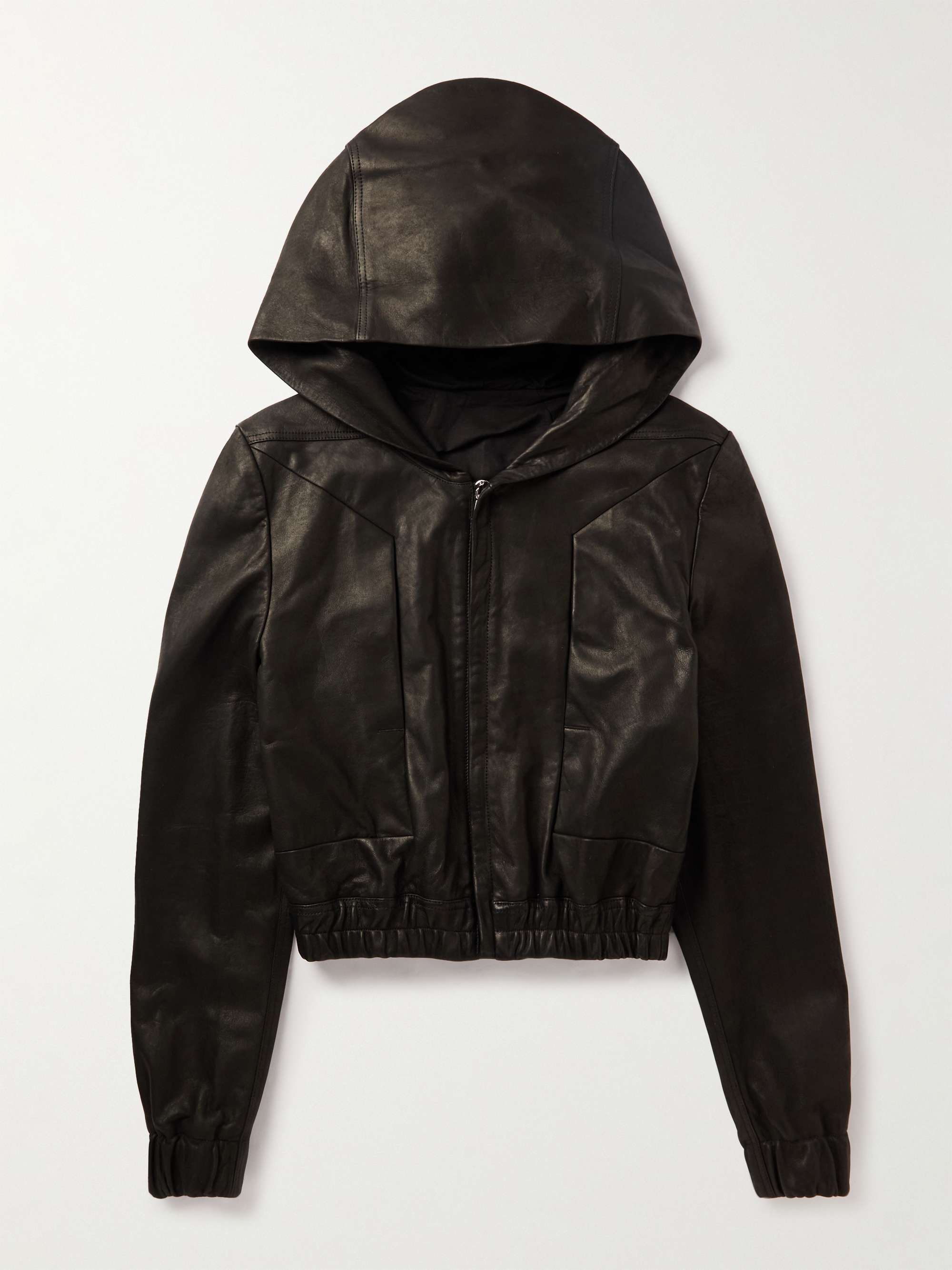 RICK OWENS Leather Bomber Jacket for Men