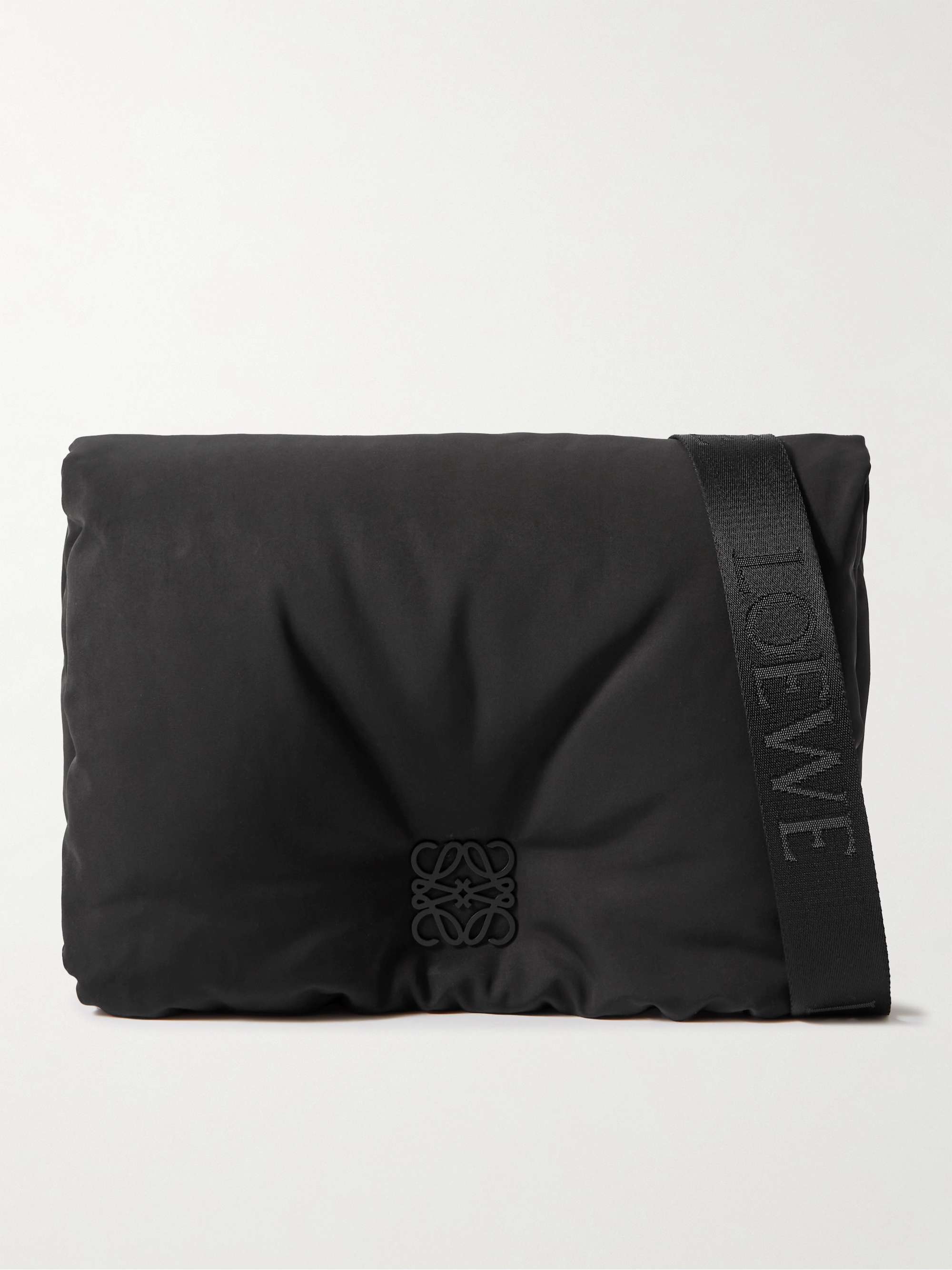 Goya Puffer Small Leather Shoulder Bag in Black - Loewe