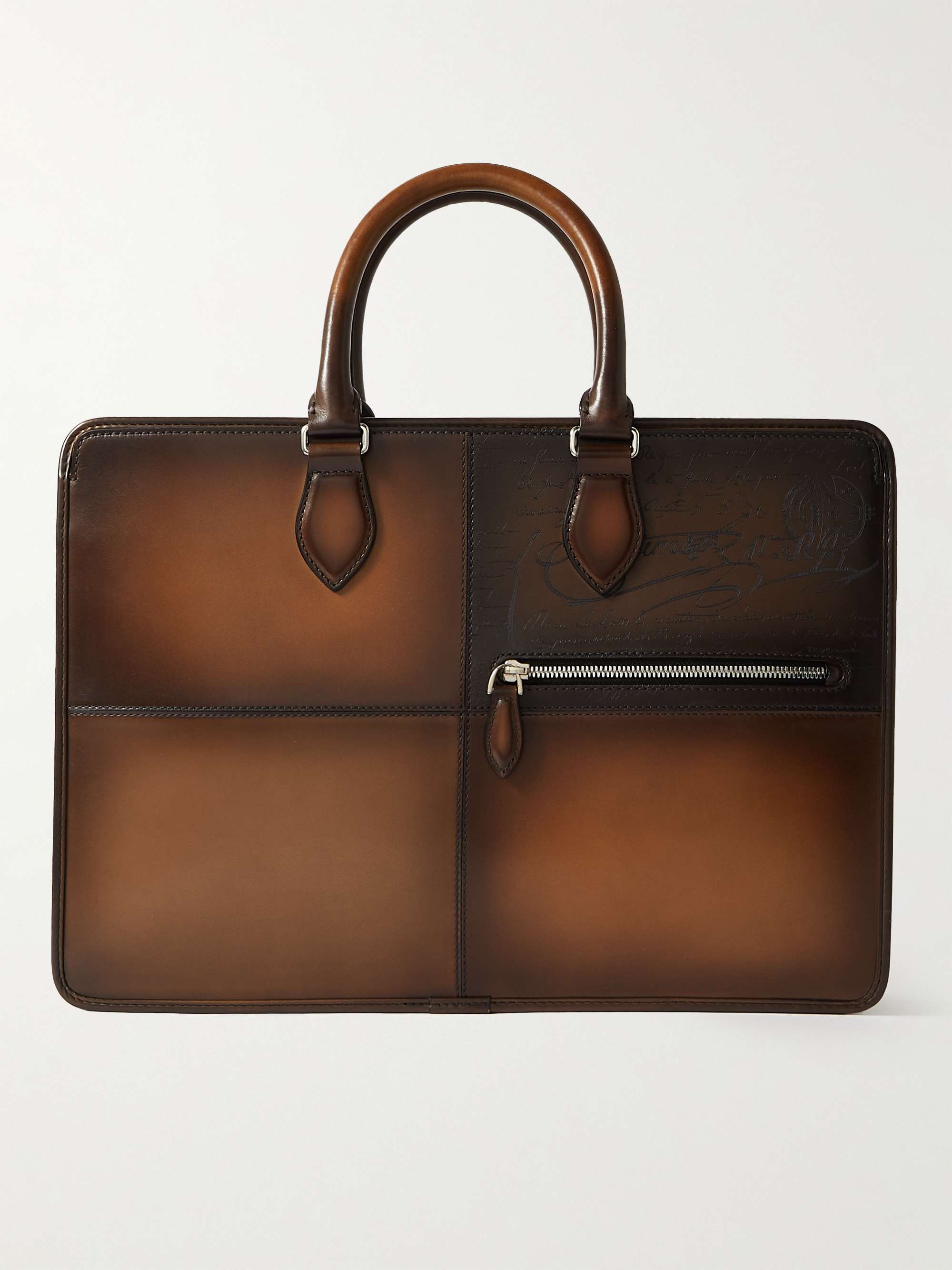 BERLUTI Jour Scritto Panelled Venezia Leather Briefcase for Men