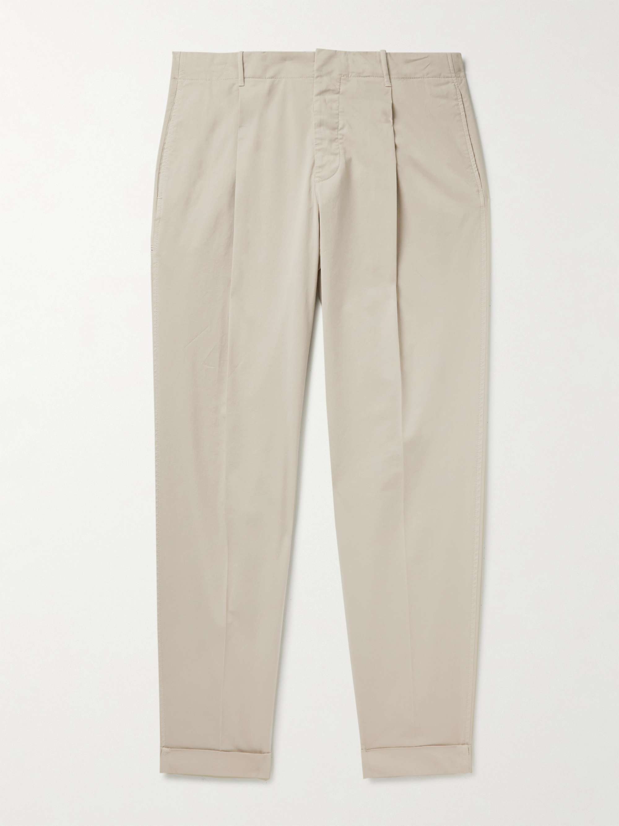 Pleated cotton best sale trousers