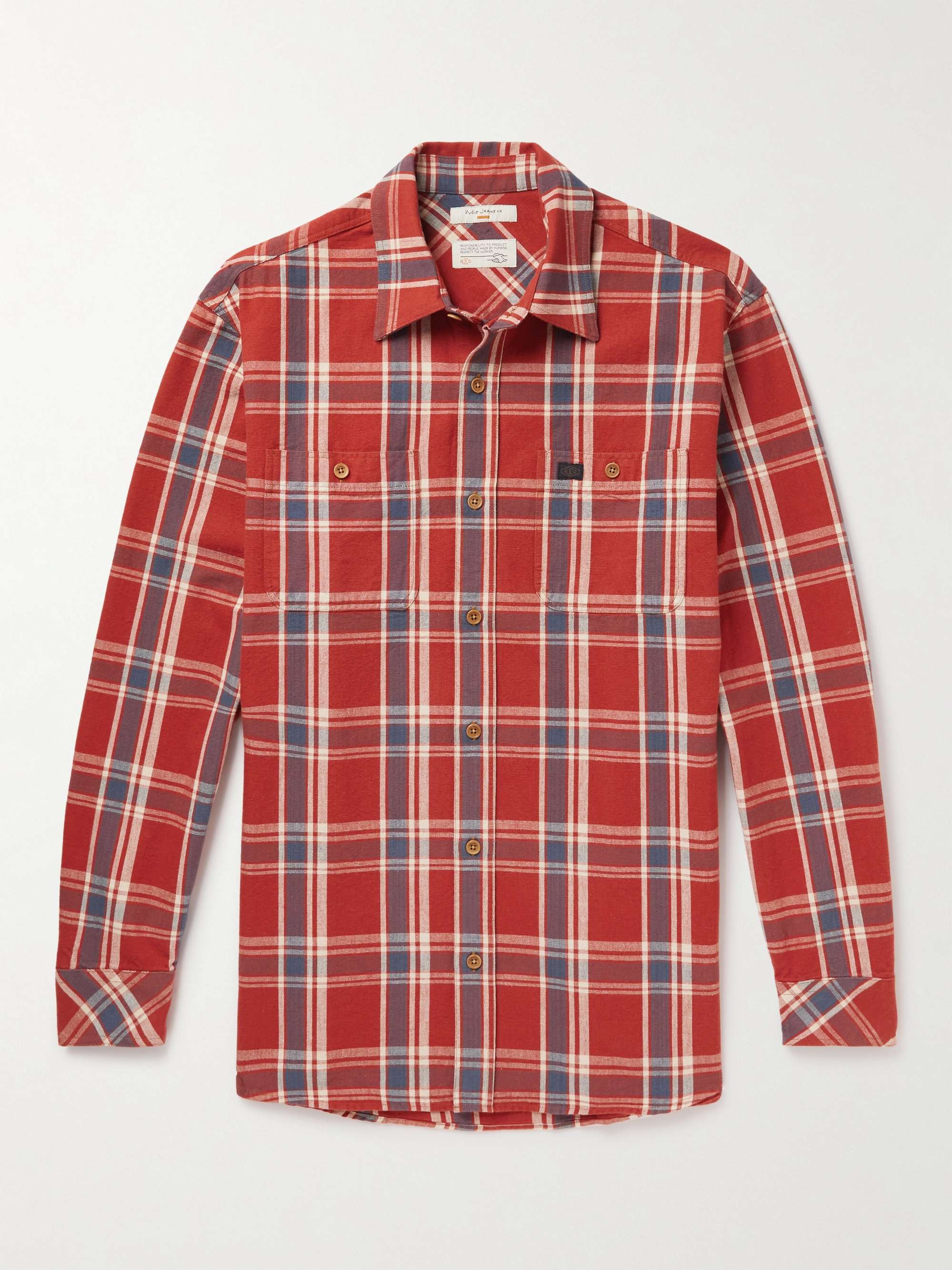 Filip Checked Cotton-Poplin Shirt