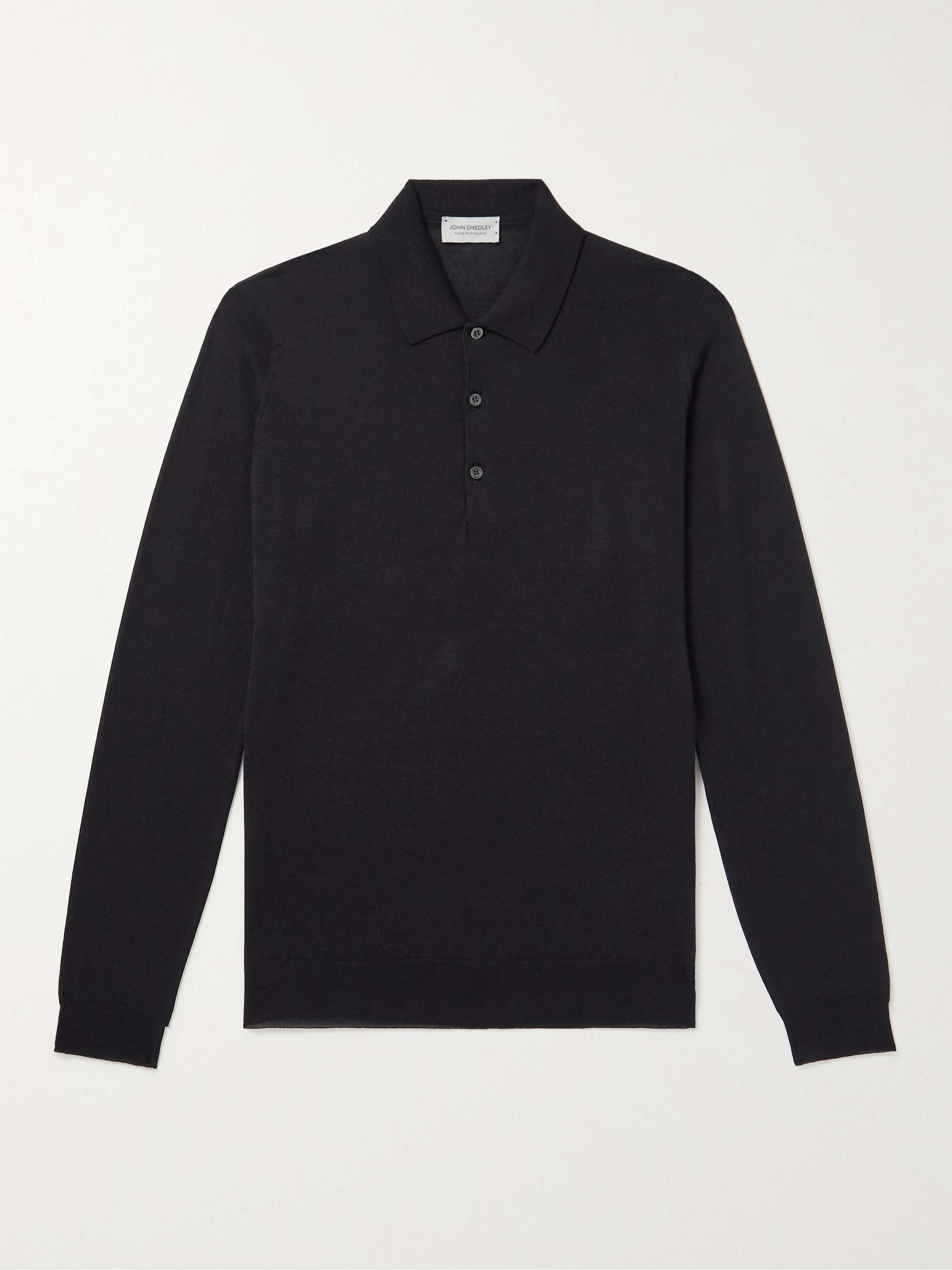 JOHN SMEDLEY Belper Slim-Fit Wool and Cotton-Blend Polo Shirt for Men MR  PORTER
