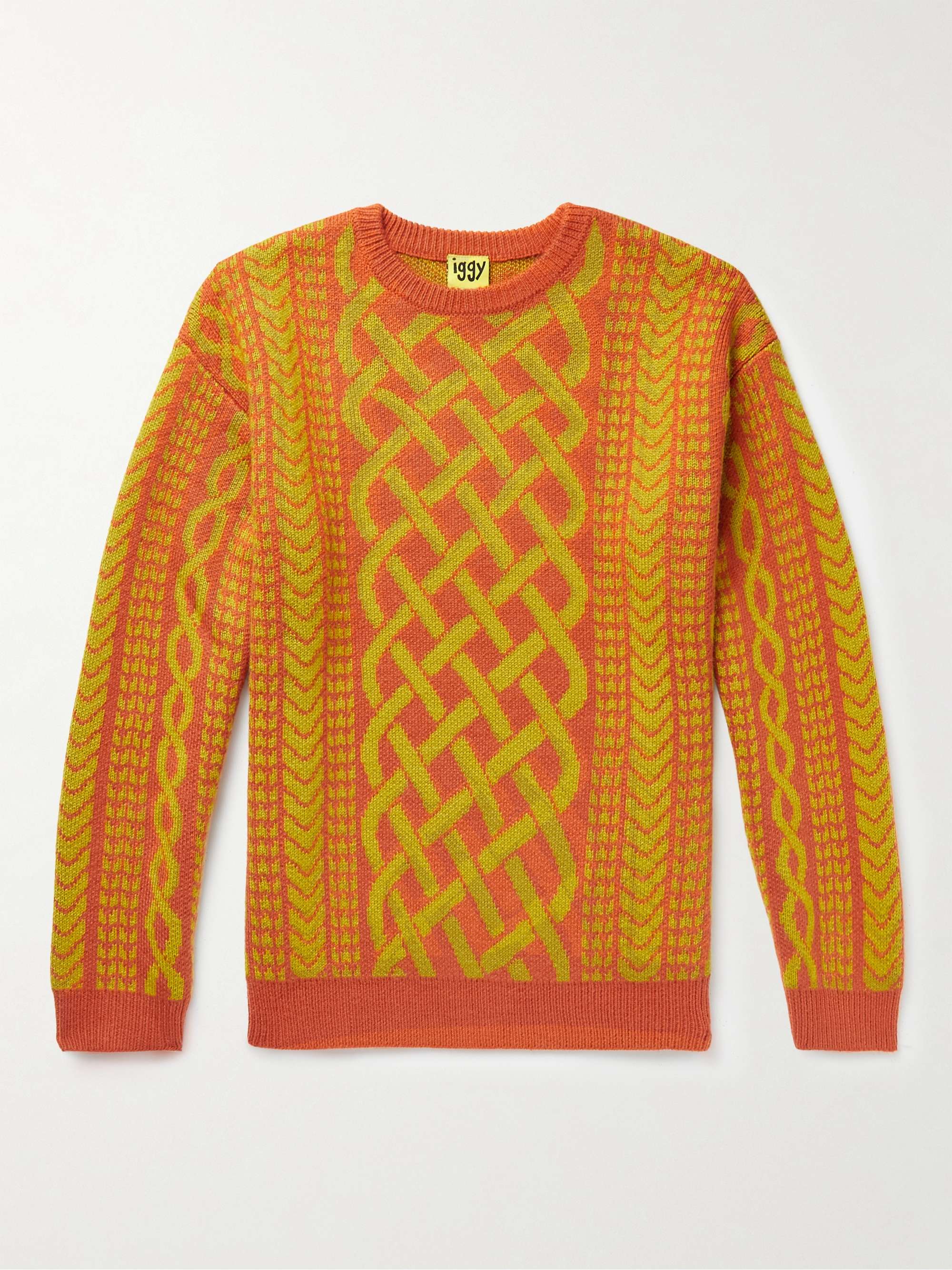 jacquard knit pullover