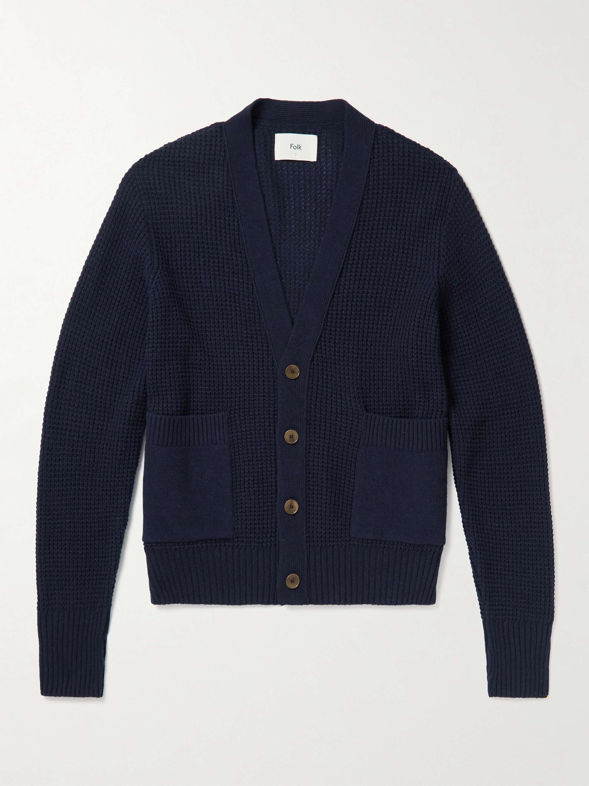 FOLK Waffle-Knit Cardigan for Men | MR PORTER