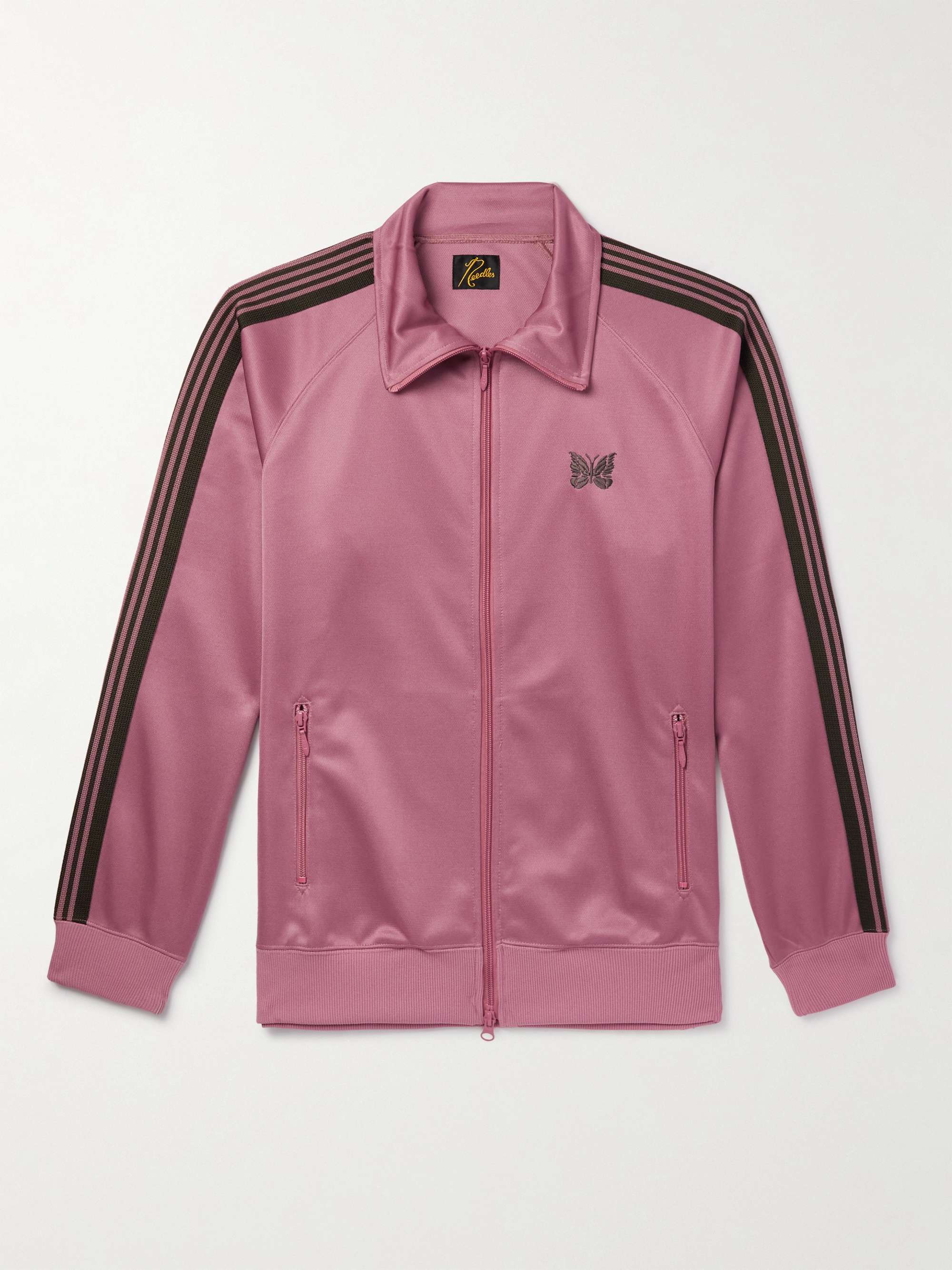 R.C. Webbing-Trimmed Jersey Track Jacket