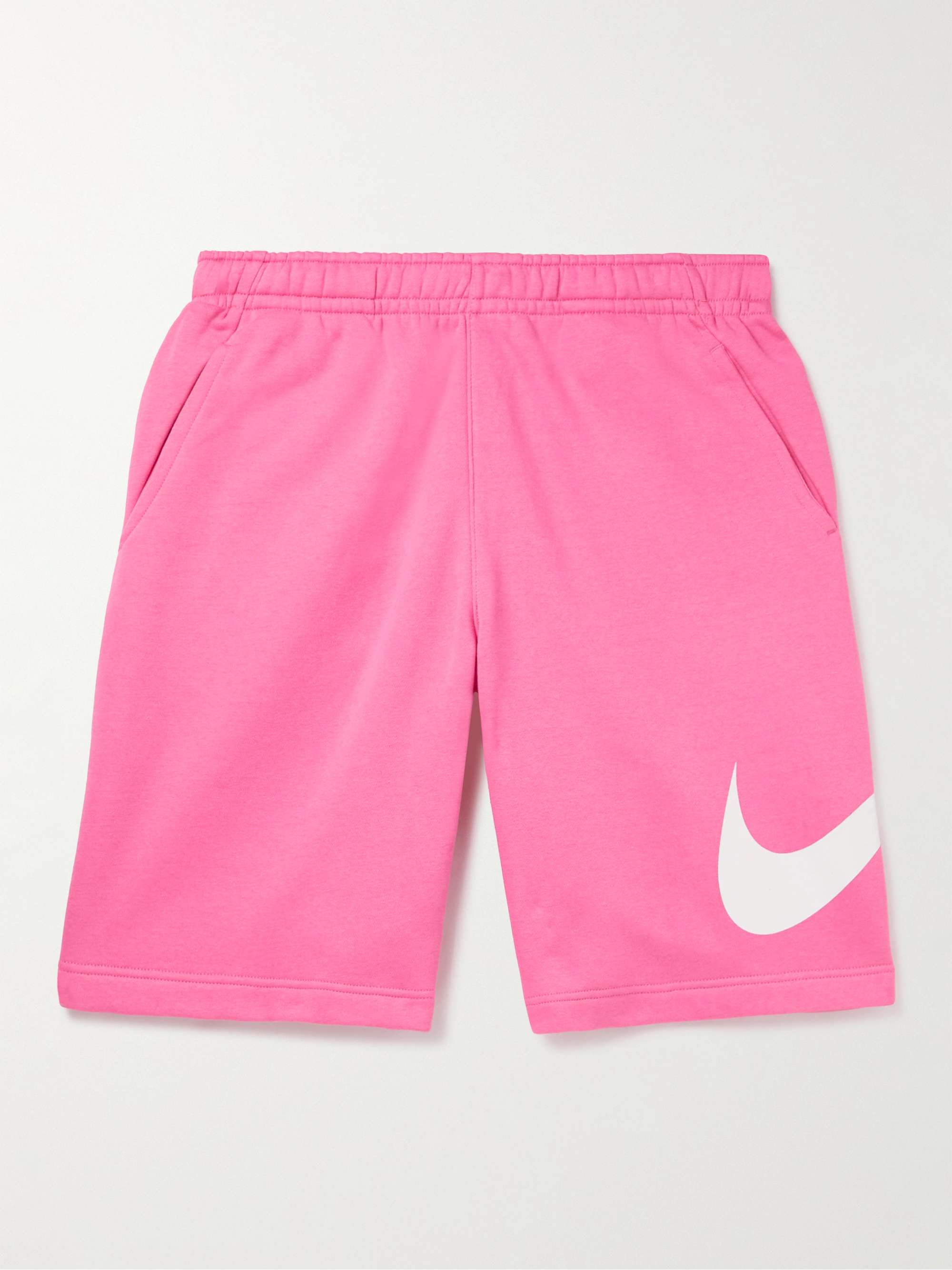 NIKE NSW Logo-Print Straight-Leg Cotton-Blend Jersey Shorts | MR PORTER