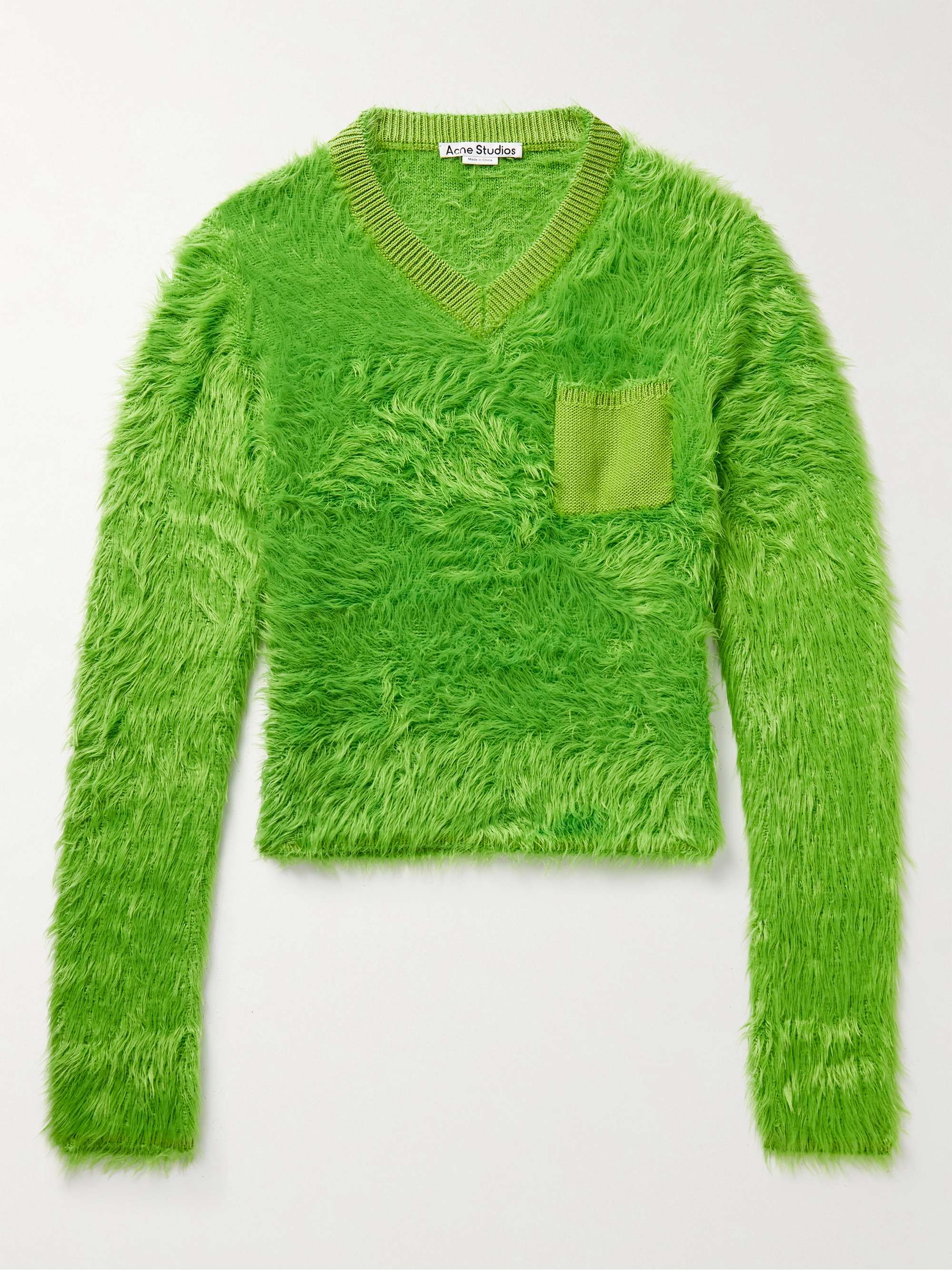 Brushed Stretch-Knit Sweater