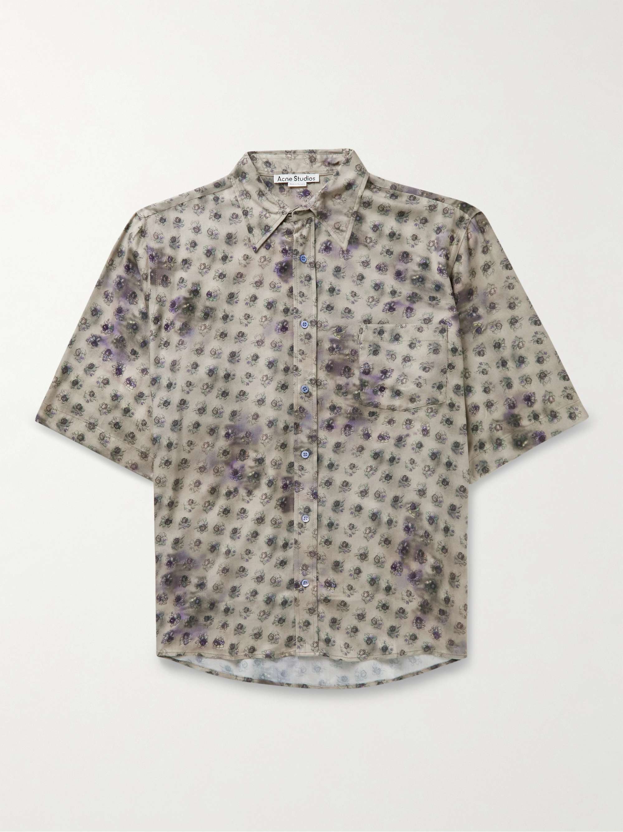 Sambler Floral-Print Twill Shirt