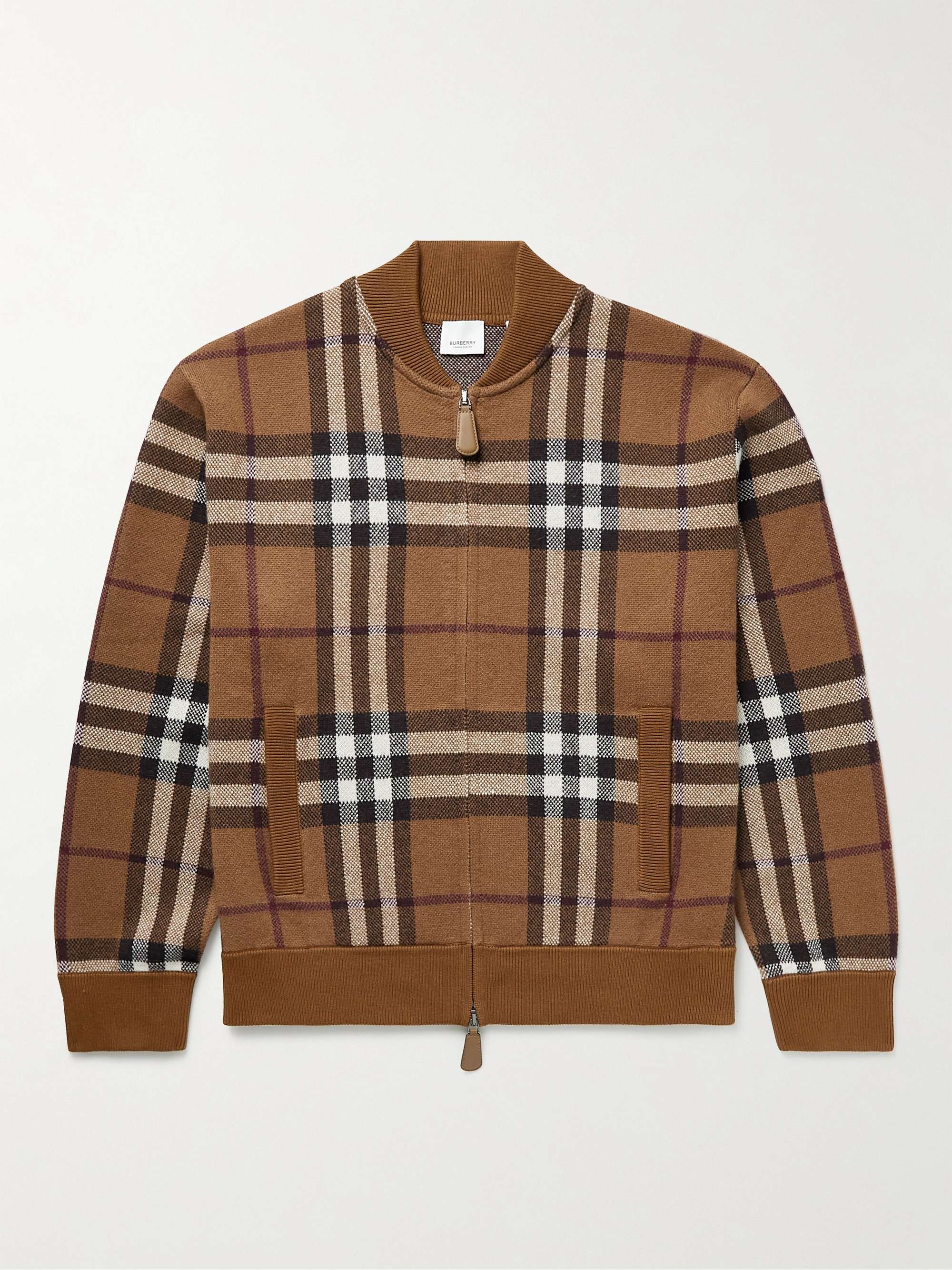 Sky Grundlæggende teori os selv BURBERRY Checked Cashmere-Jacquard Bomber Jacket for Men | MR PORTER