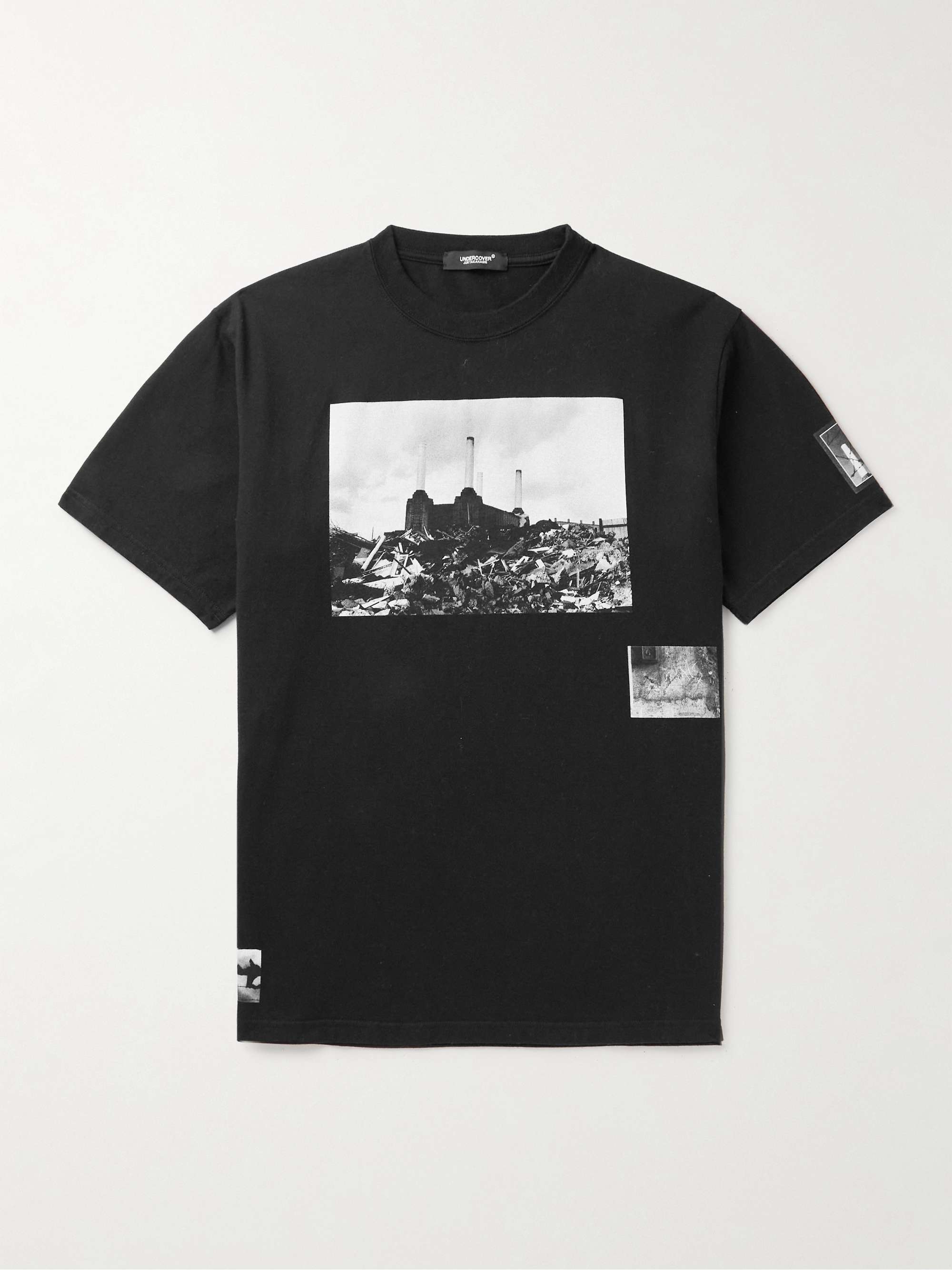 Black + Pink Floyd Printed Cotton-Jersey T-Shirt | UNDERCOVER | MR