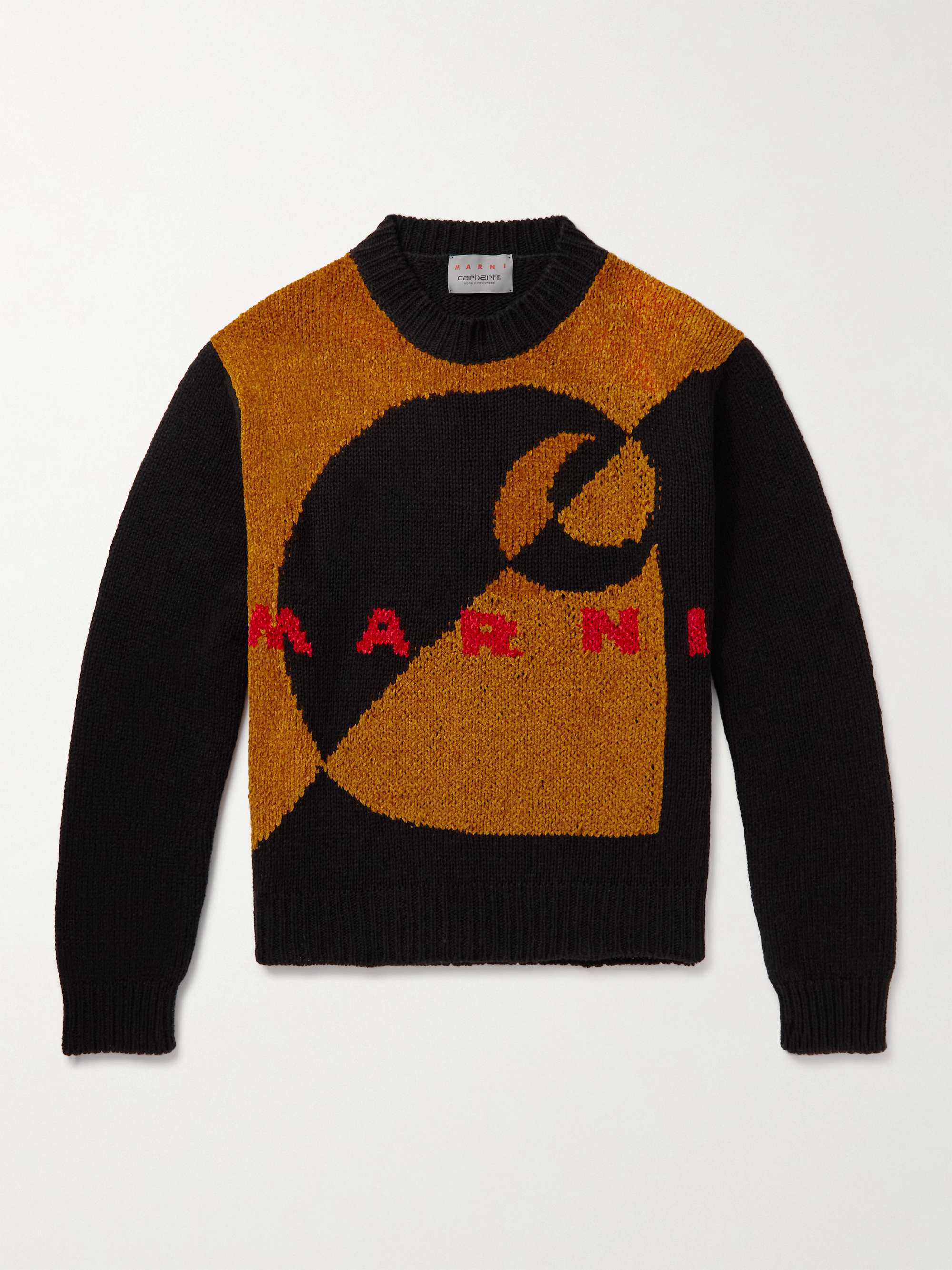 MARNI×carharttwip LOGO CREWNECK KNIT