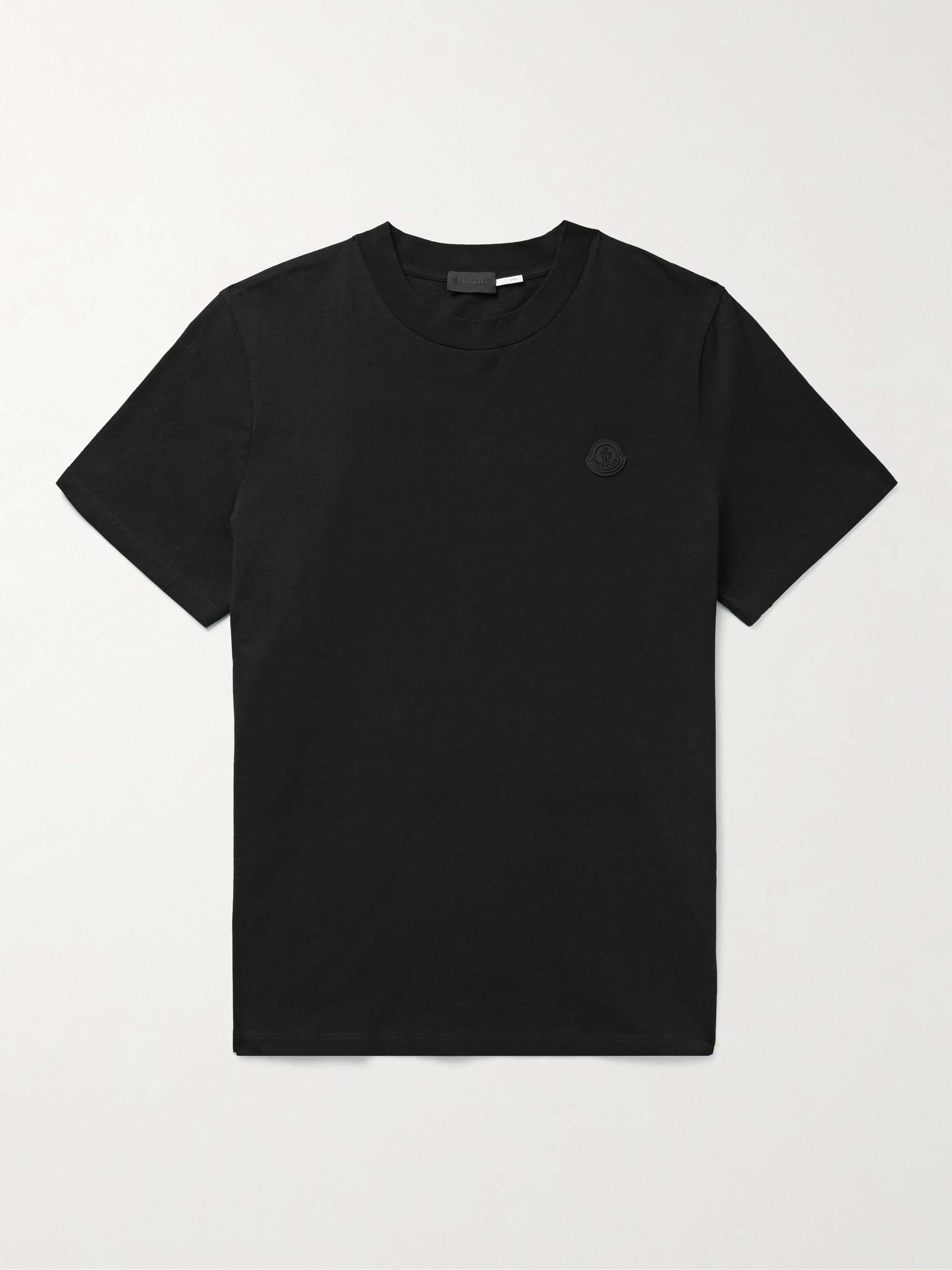 Moncler Logo-Appliquéd Printed Cotton-jersey T-Shirt - Men - Black T-shirts - M