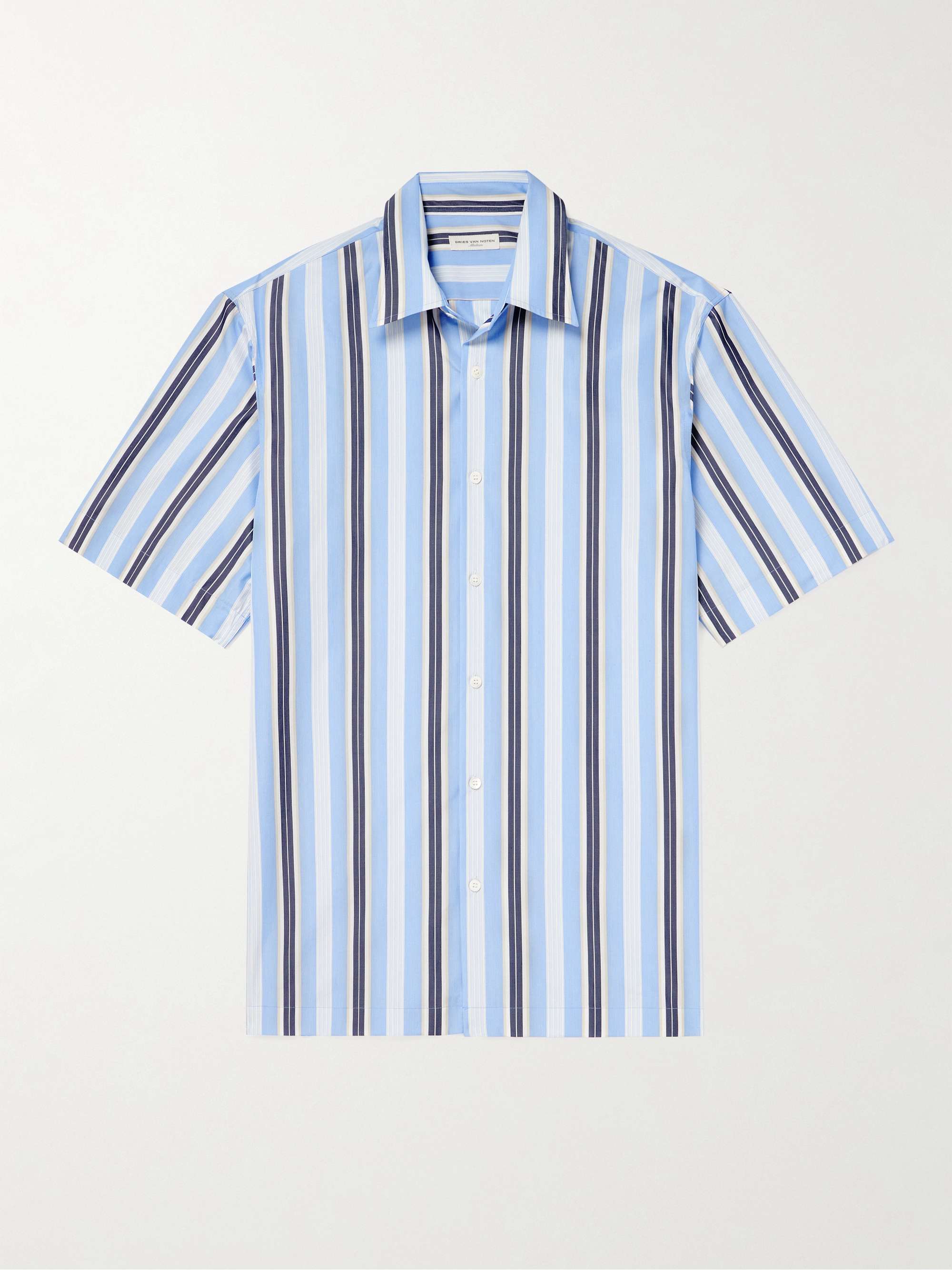 DRIES VAN NOTEN Striped Cotton-Poplin Shirt for Men MR PORTER
