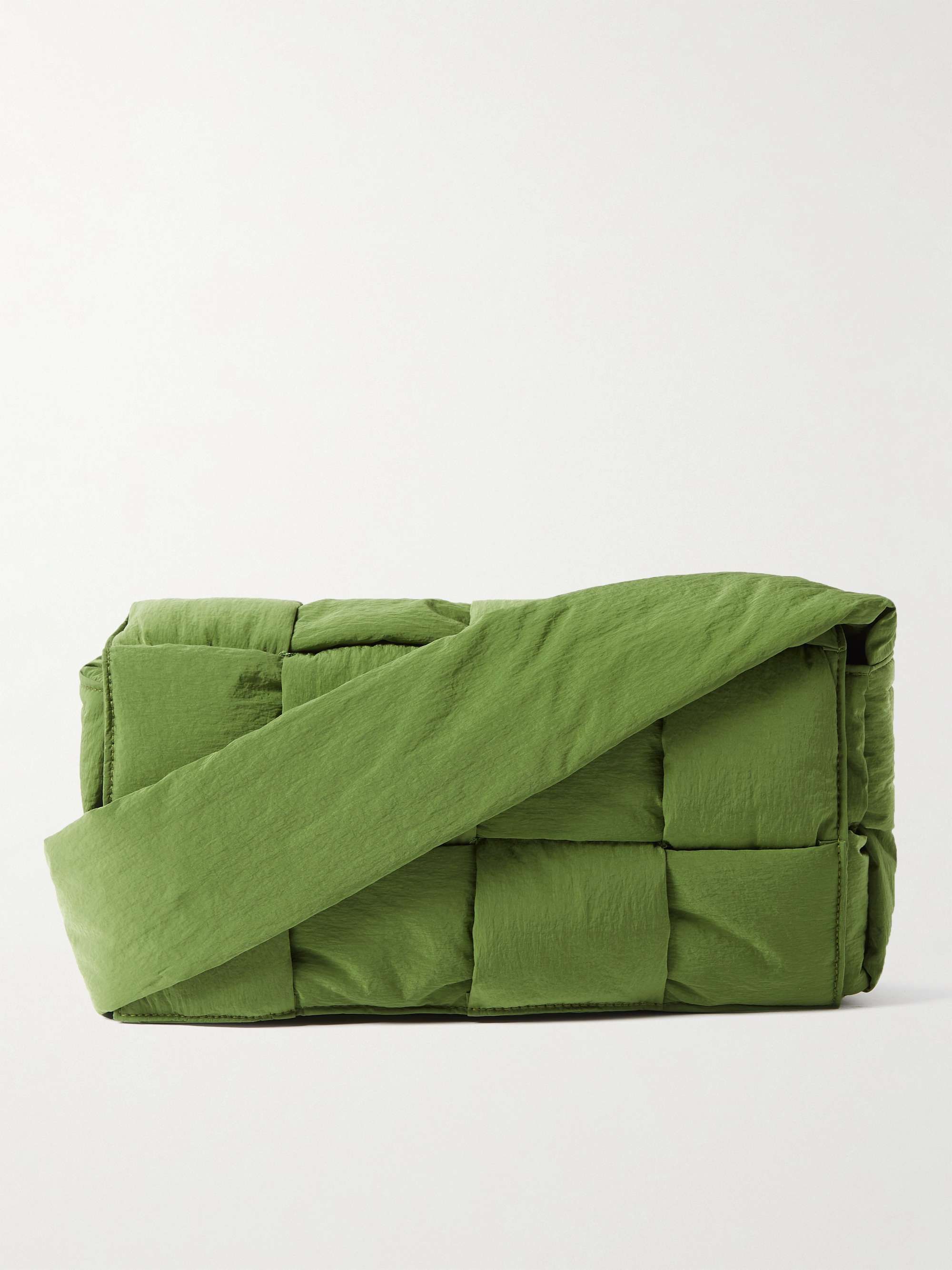 Bottega Veneta - Men - Intrecciato Padded Shell Messenger Bag Green