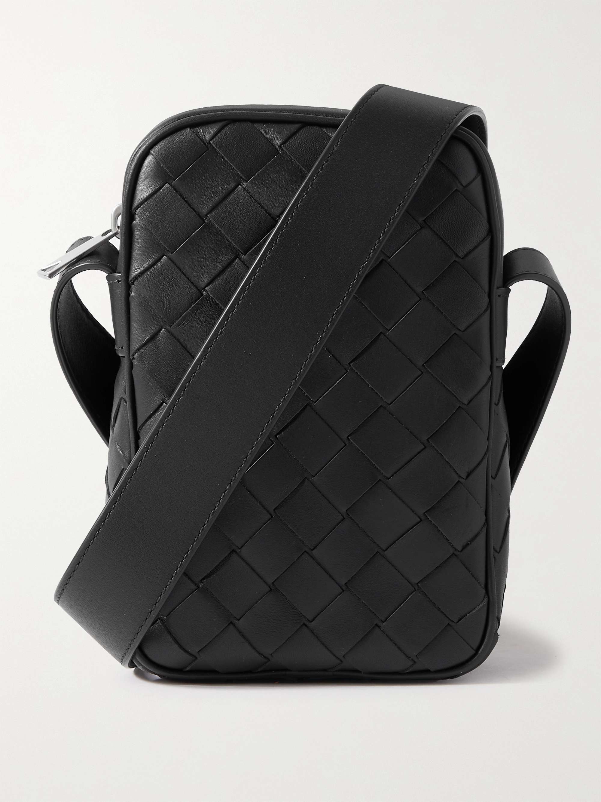 BOTTEGA VENETA Mini Intrecciato Leather Phone Pouch for Men