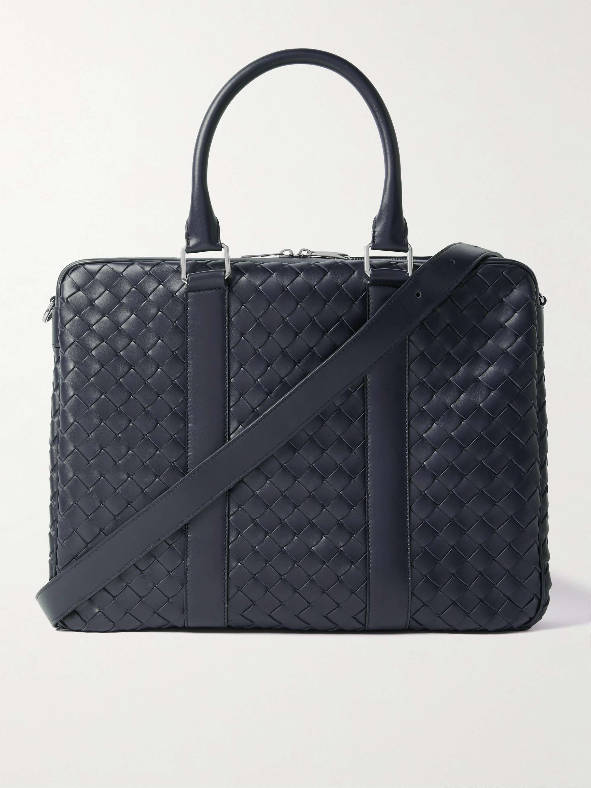 BOTTEGA VENETA Avenue Intrecciato Leather Briefcase for Men | MR