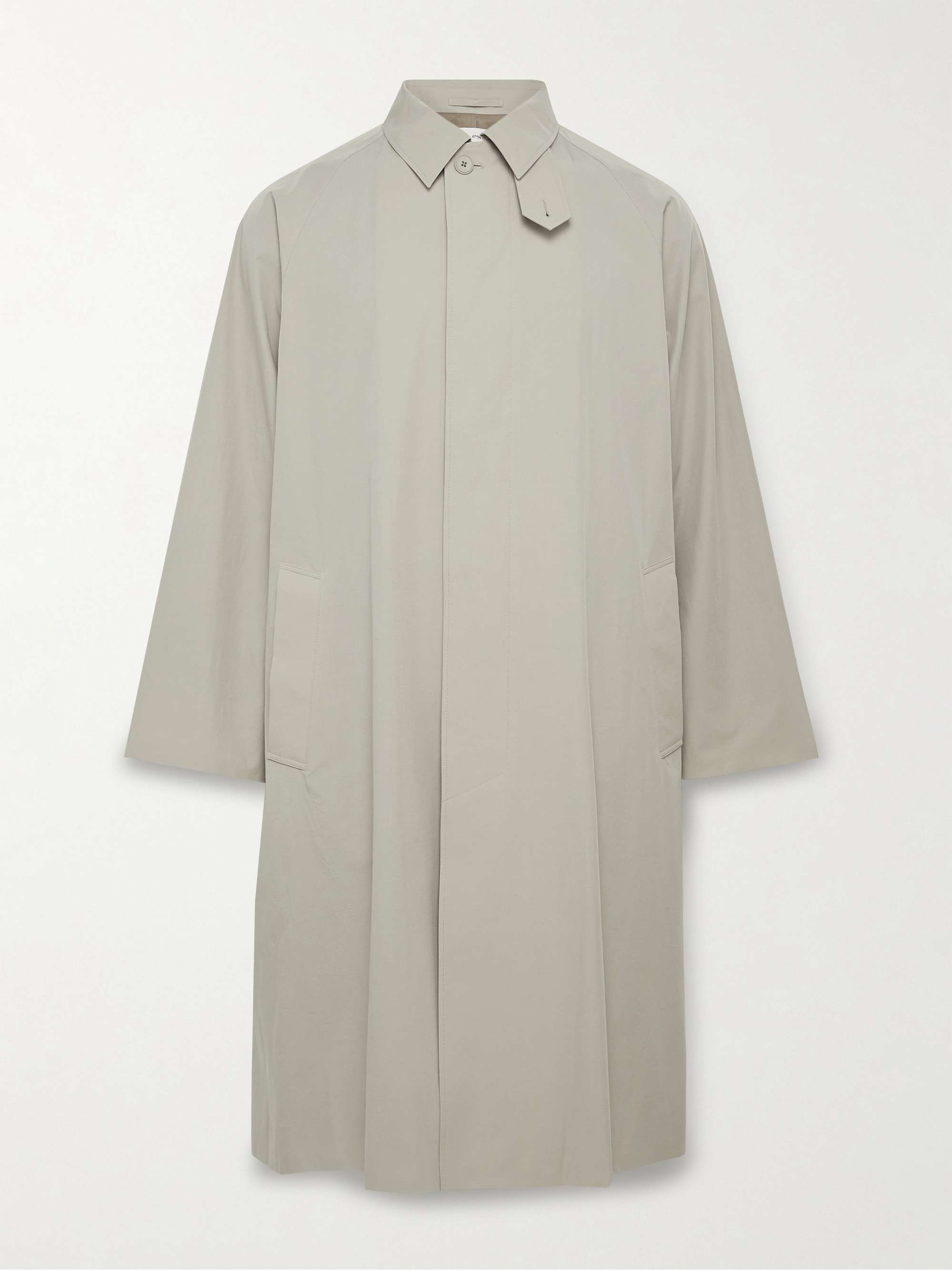 Balmacaan Cotton-Shell Coat