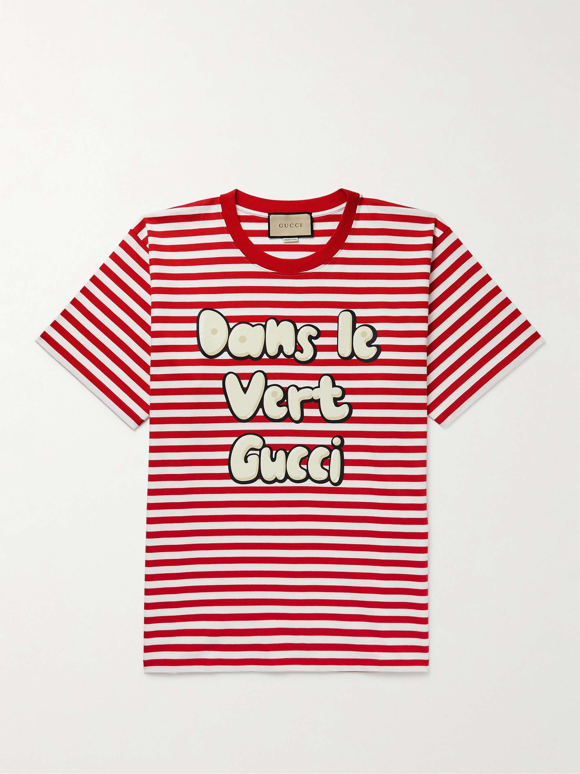 Logo-Print Striped Cotton-Jersey T-Shirt | MR PORTER