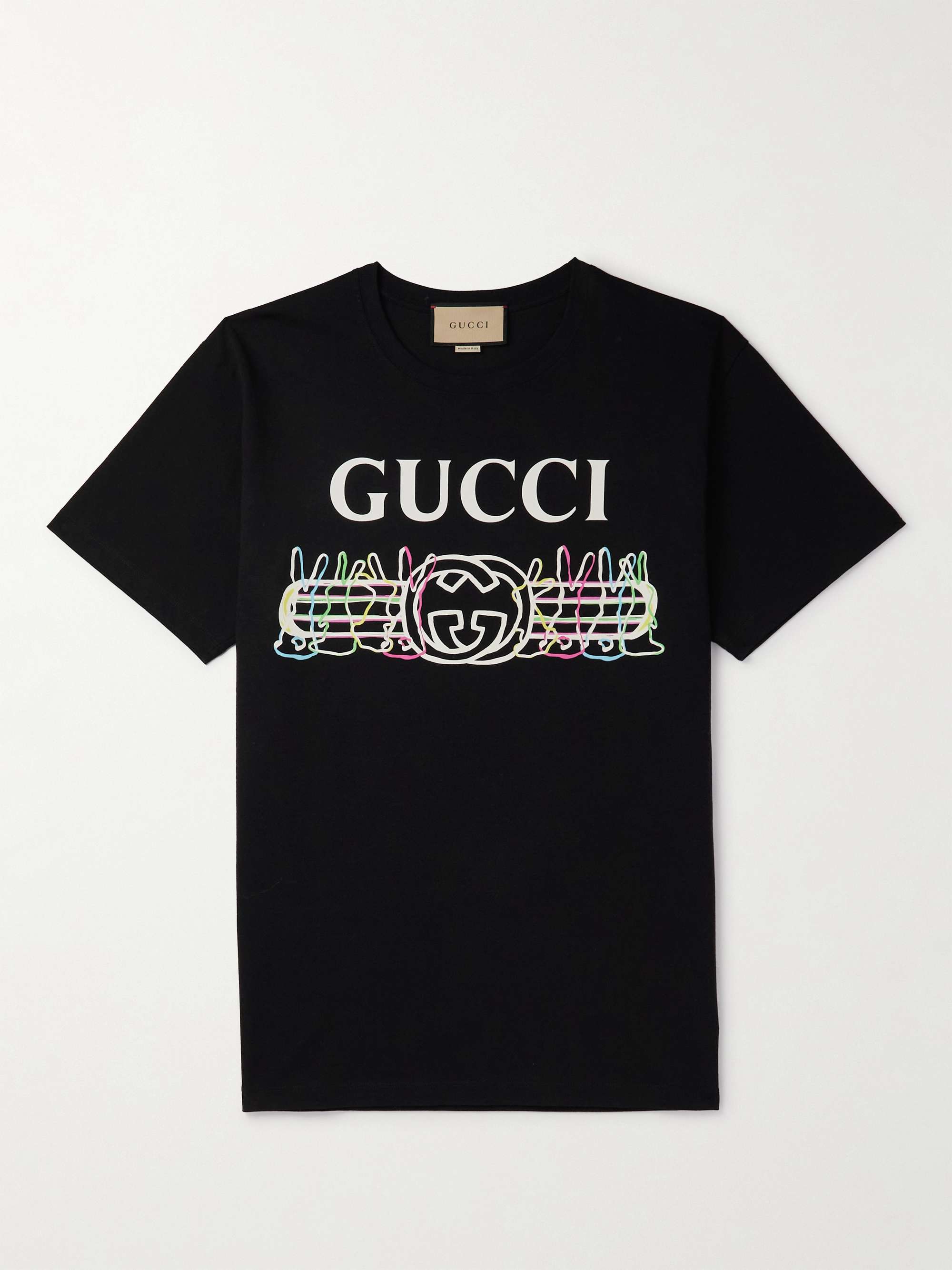 GUCCI Logo-Print Cotton-Jersey T-Shirt | PORTER