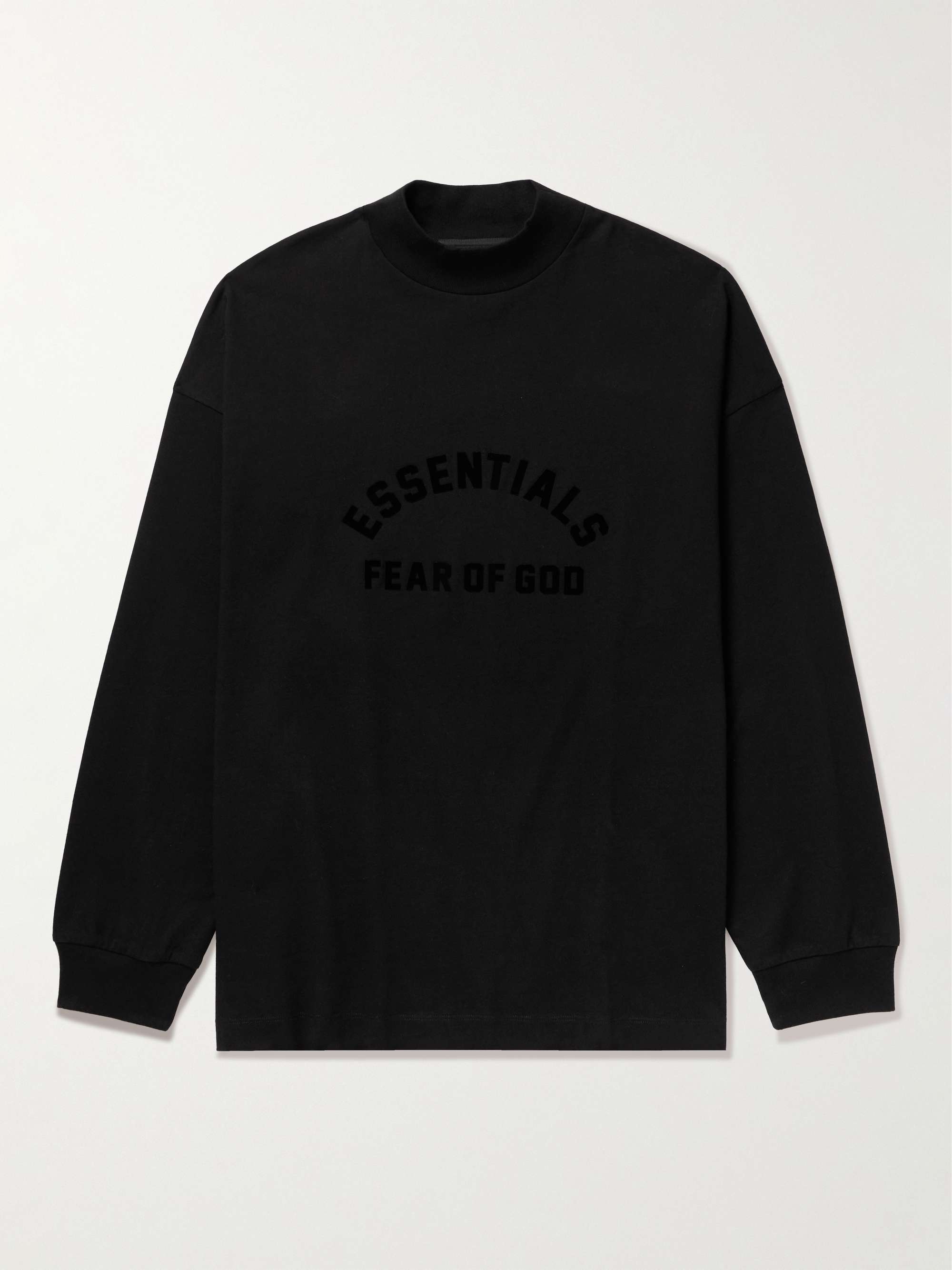 FEAR OF GOD ESSENTIALS Logo-Appliquéd Cotton-Jersey Mock-Neck T-Shirt for  Men