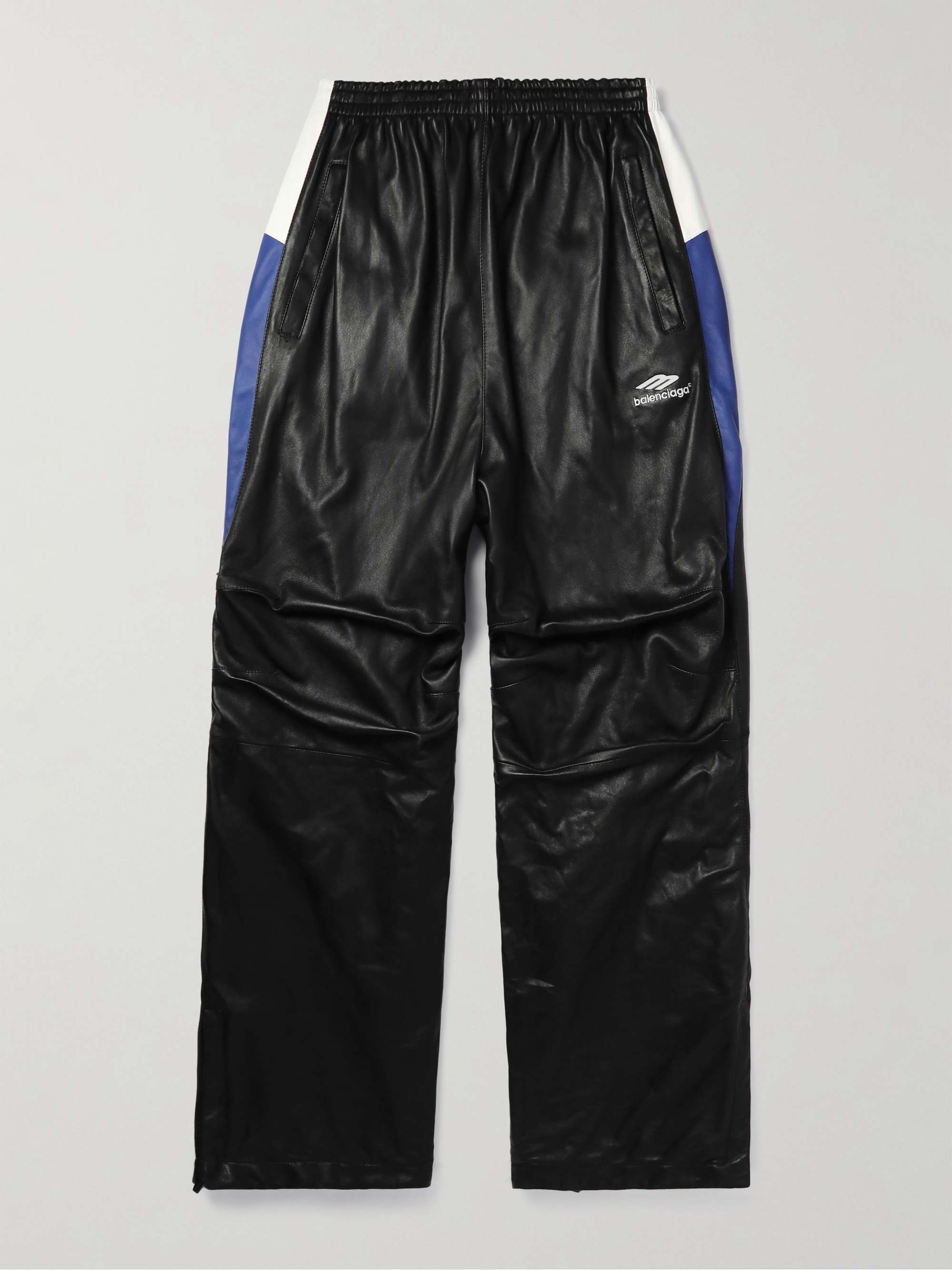 stewardesse udarbejde middelalderlig BALENCIAGA Straight-Leg Striped Leather Sweatpants for Men | MR PORTER