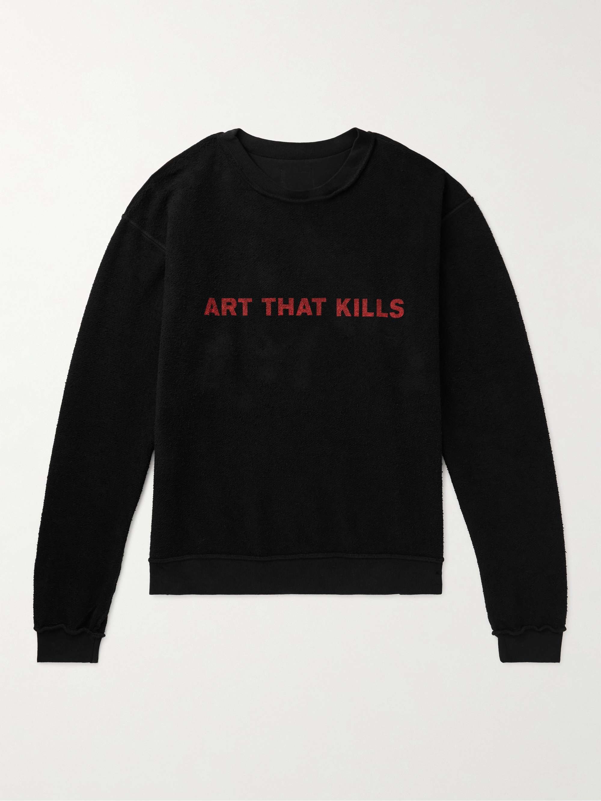Art That Kills Reversible Printed Cotton-Jersey Sweater