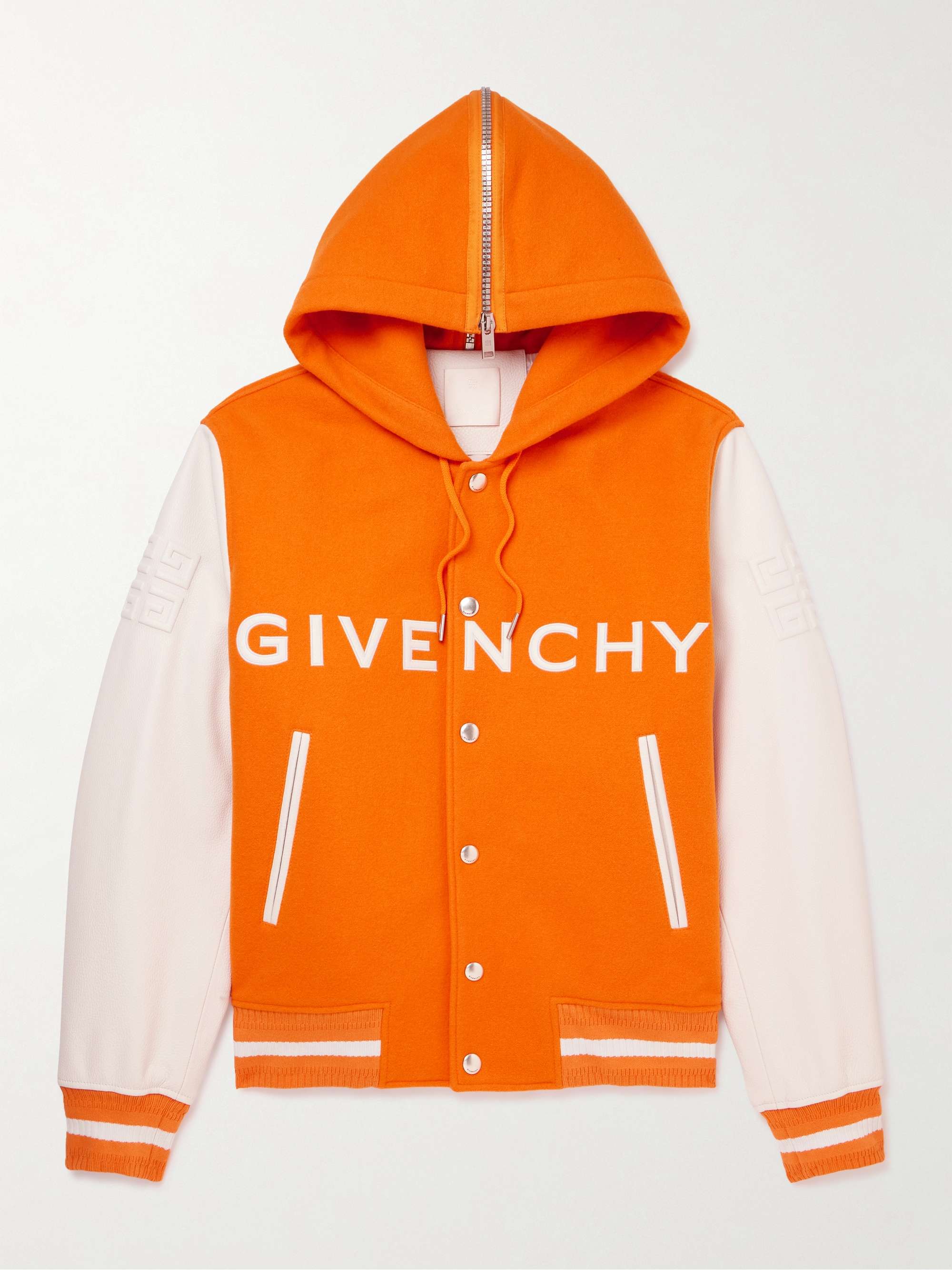 Embroidered Wool Varsity Jacket in Purple - Givenchy