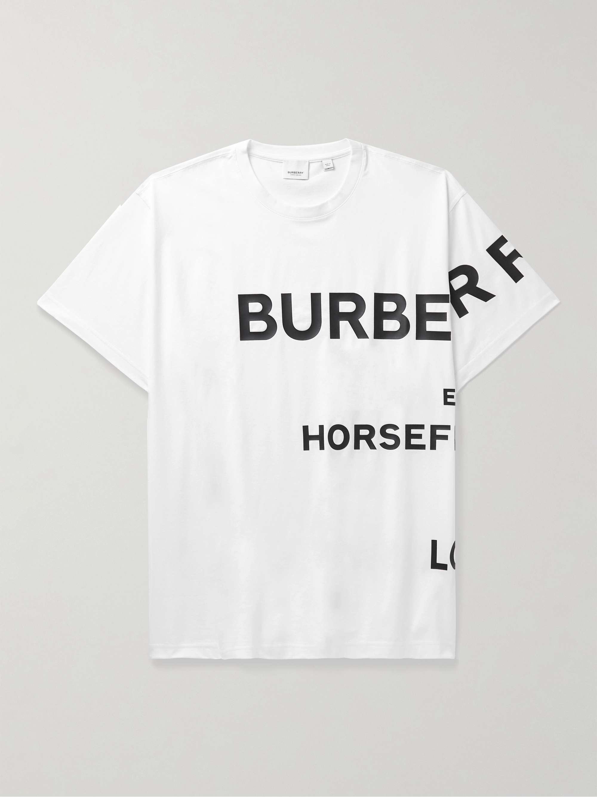 BURBERRY コットンジャージー オーバーサイズ Tシャツ ロゴプリント