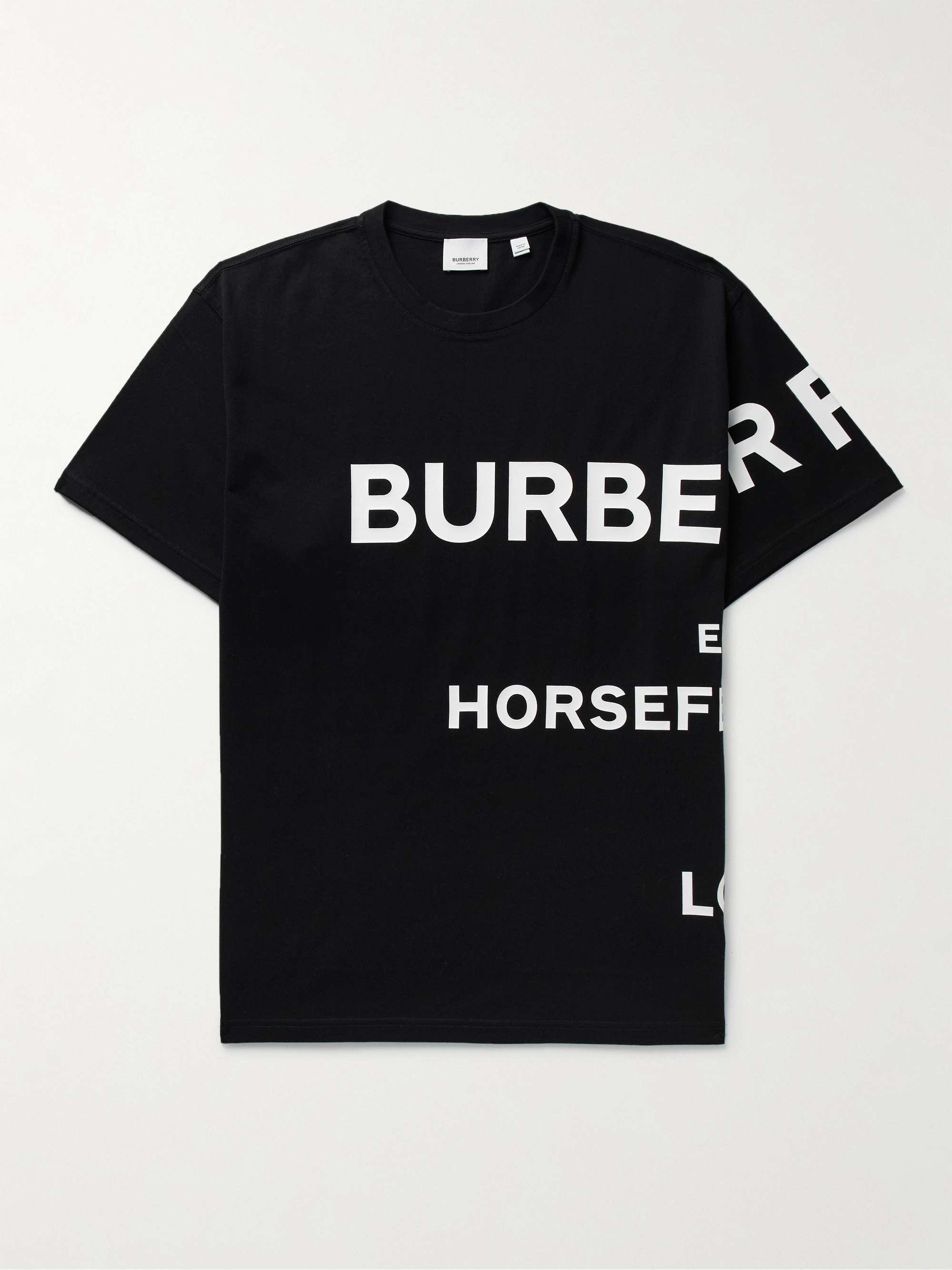 Fødested spændende på en ferie BURBERRY Oversized Logo-Print Cotton-Jersey T-Shirt for Men | MR PORTER