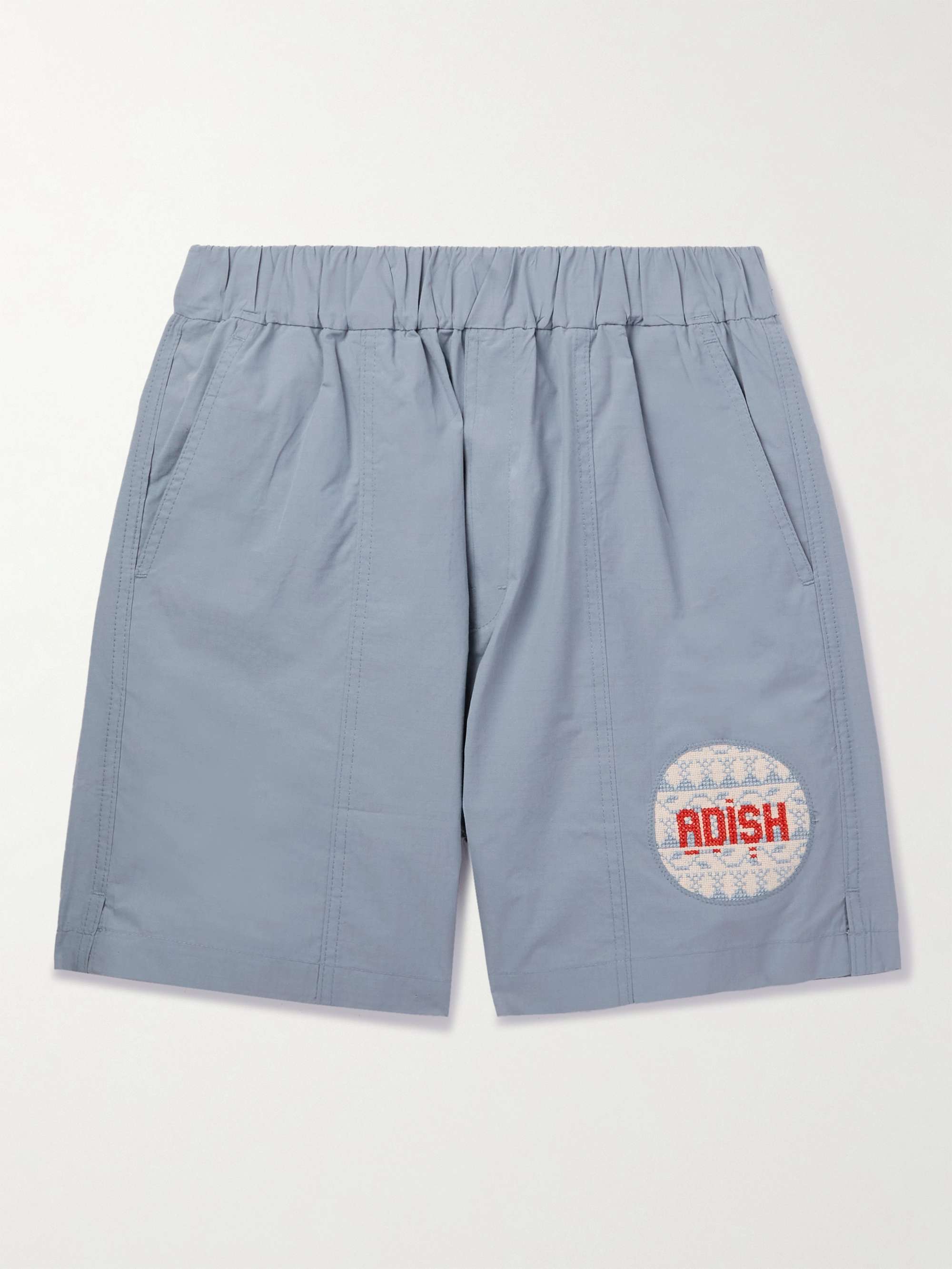 ADISH Sur Straight-Leg Logo-Appliquéd Ripstop Shorts